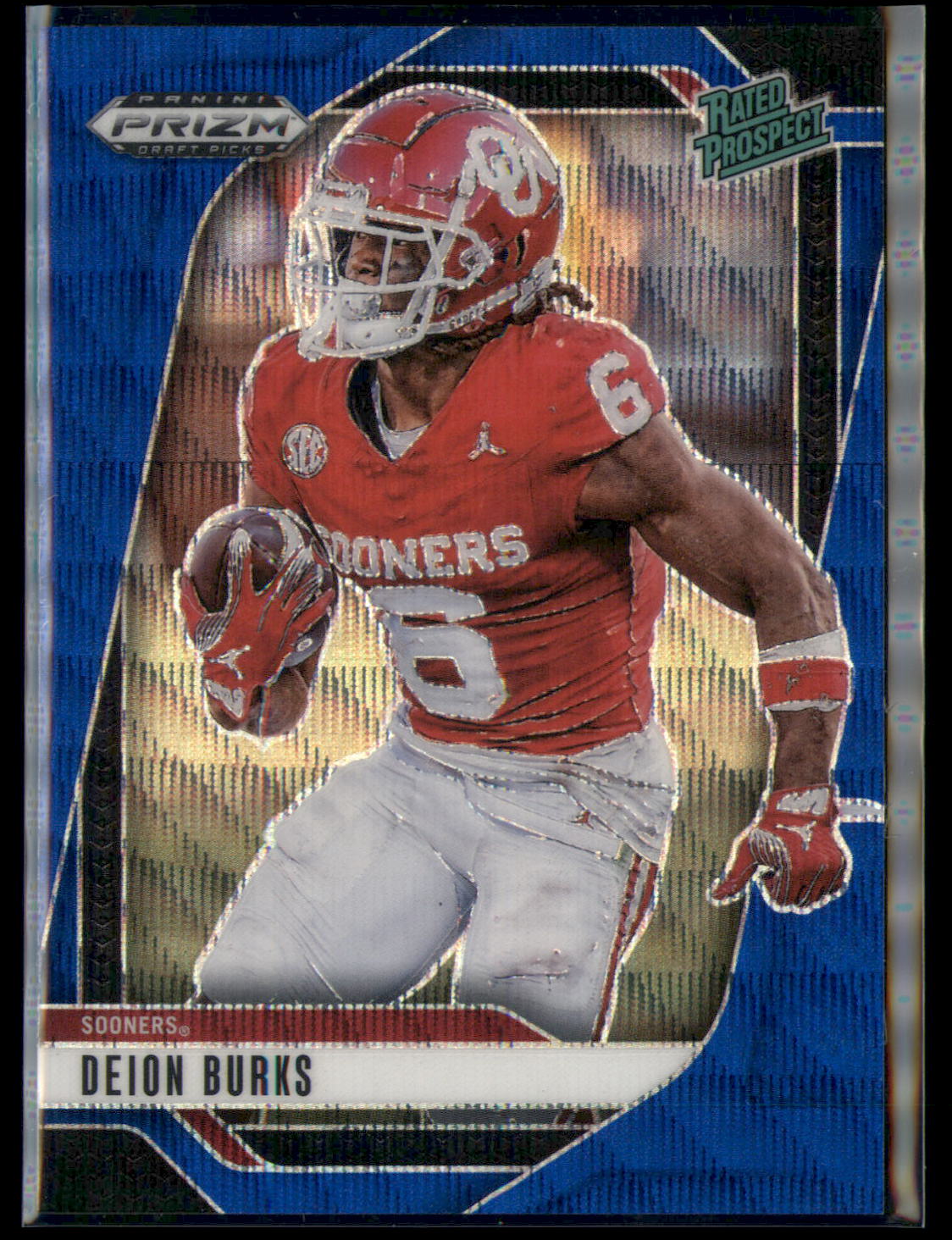 2025 Panini Prizm Draft Picks #163 Deion Burks Prizms Blue Wave #/299