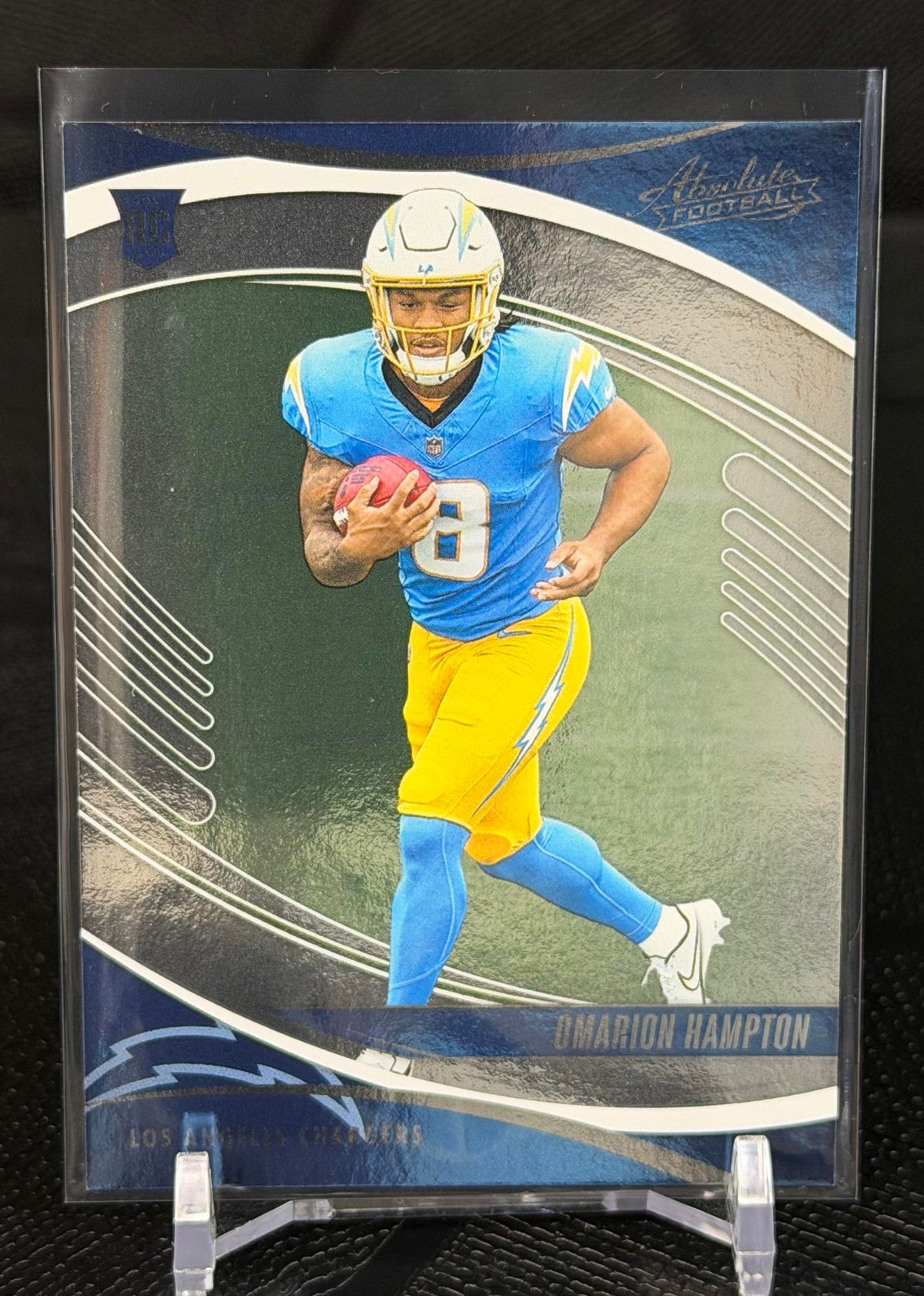 2025 Panini Absolute #166 Omarion Hampton Blue