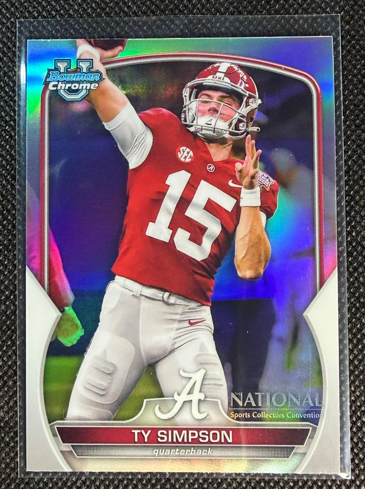 2023 Topps National Convention Redemption Bowman U Chrome Refractors Ty Simpson