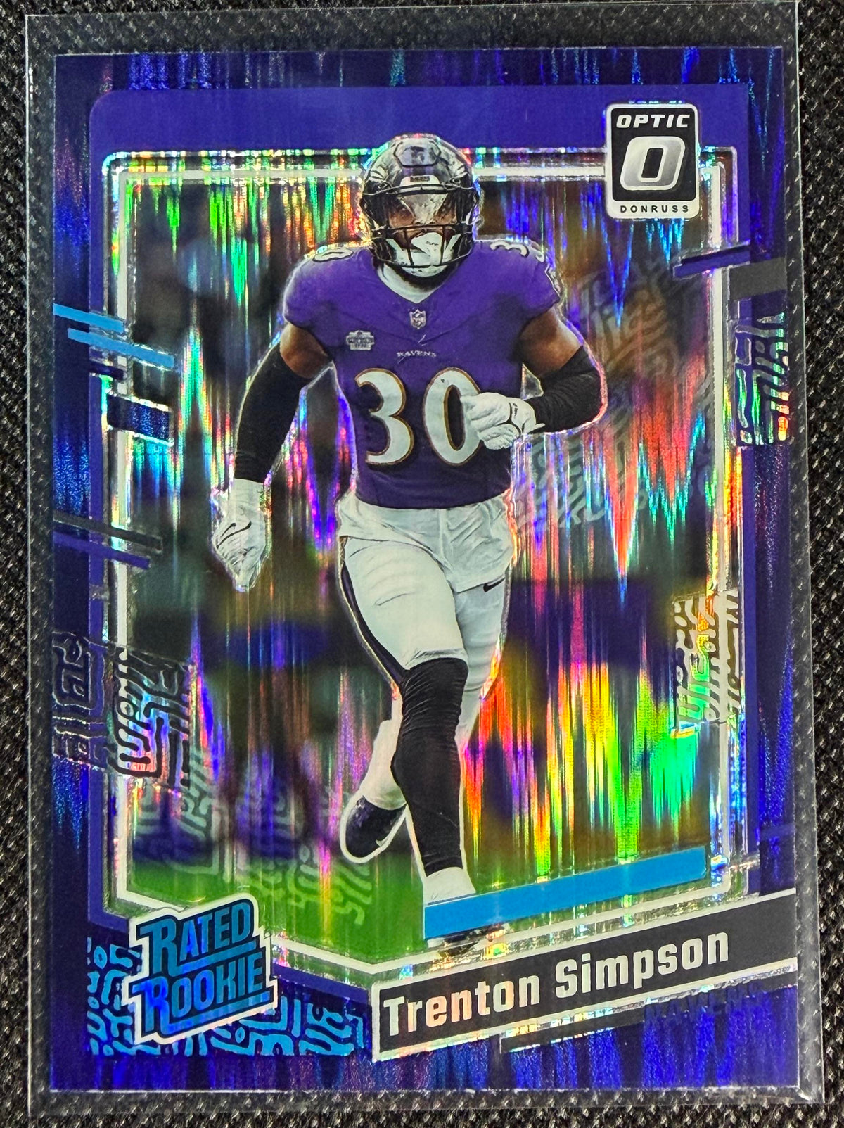 2023 Donruss Optic #209 Trenton Simpson Purple Shock