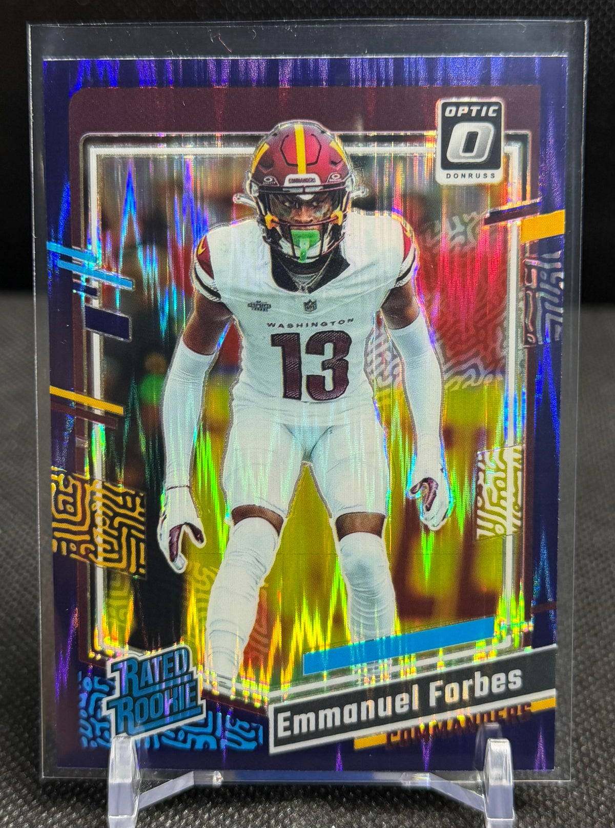 2023 Donruss Optic #299 Emmanuel Forbes Purple Shock