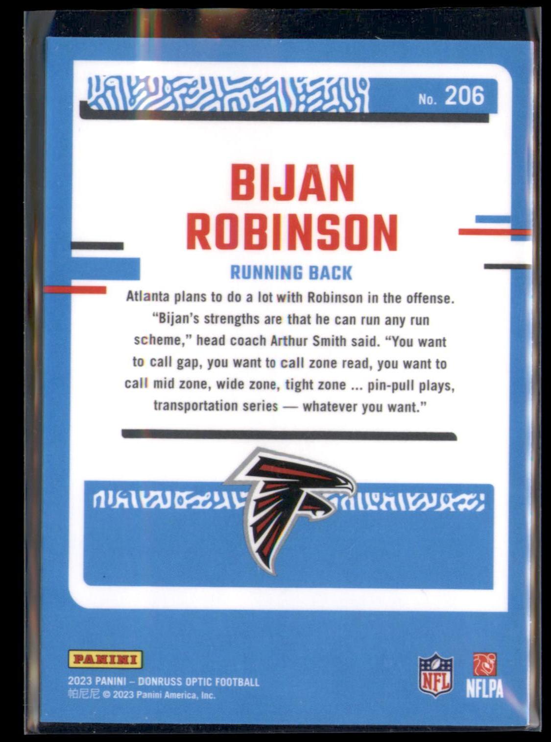 2023 Donruss Optic #206 Bijan Robinson