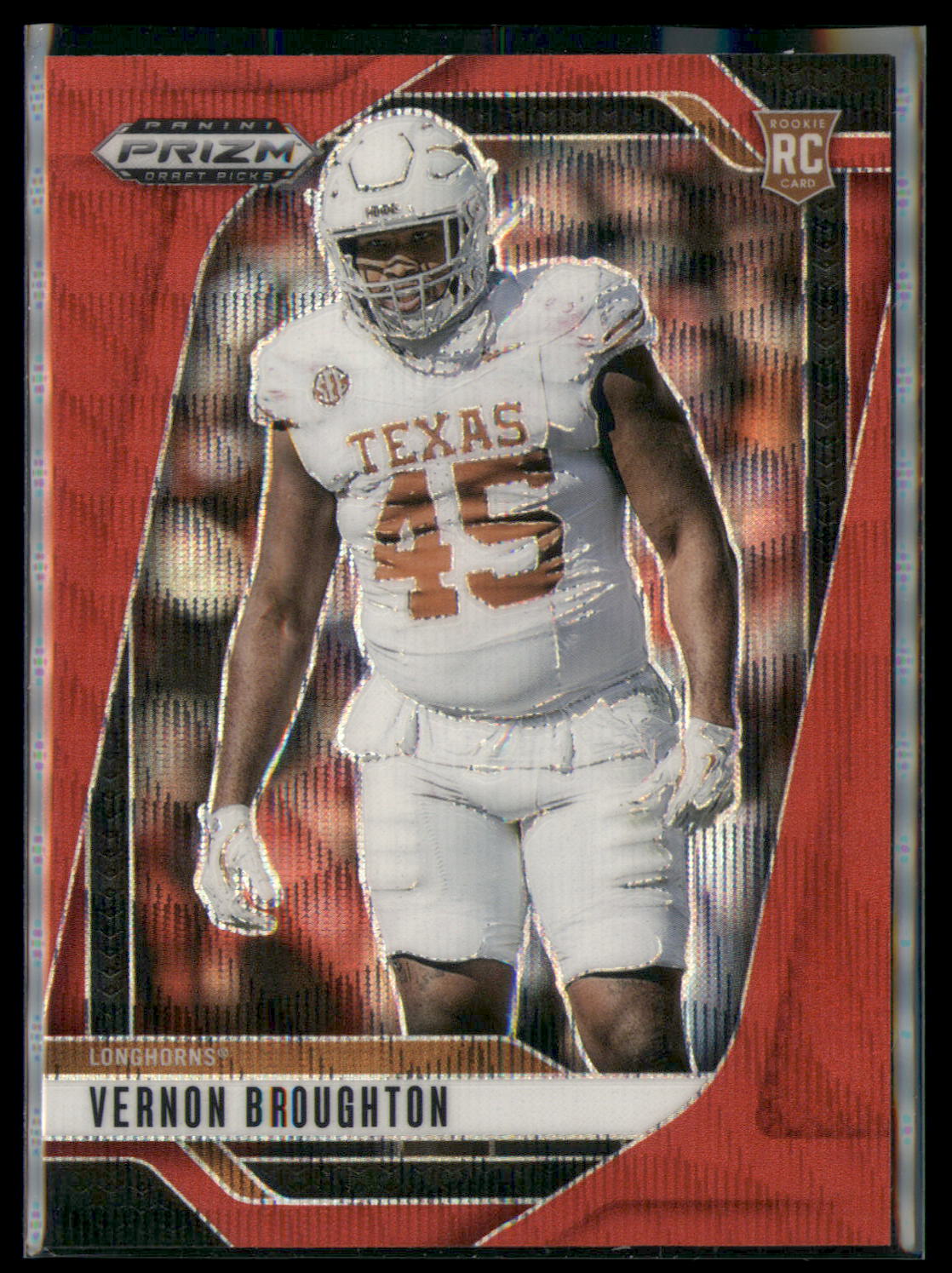2025 Panini Prizm Draft Picks #125 Vernon Broughton Prizms Ruby Wave