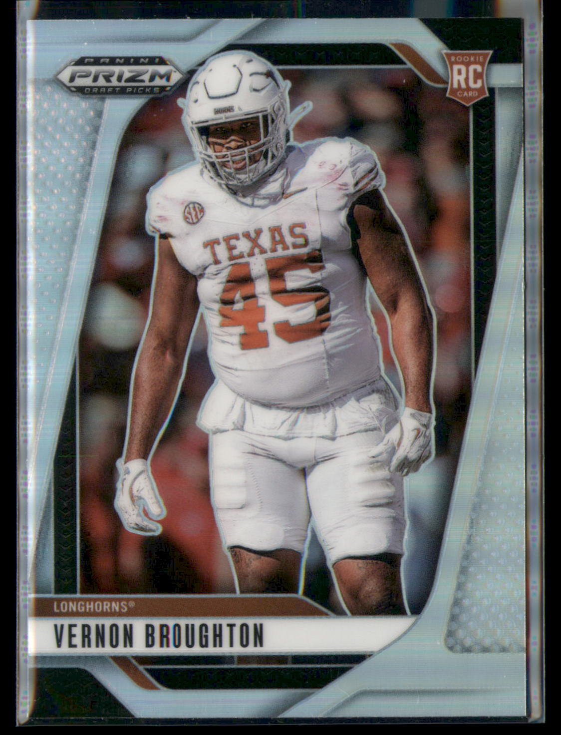 2025 Panini Prizm Draft Picks #125 Vernon Broughton Prizms Silver HOLO