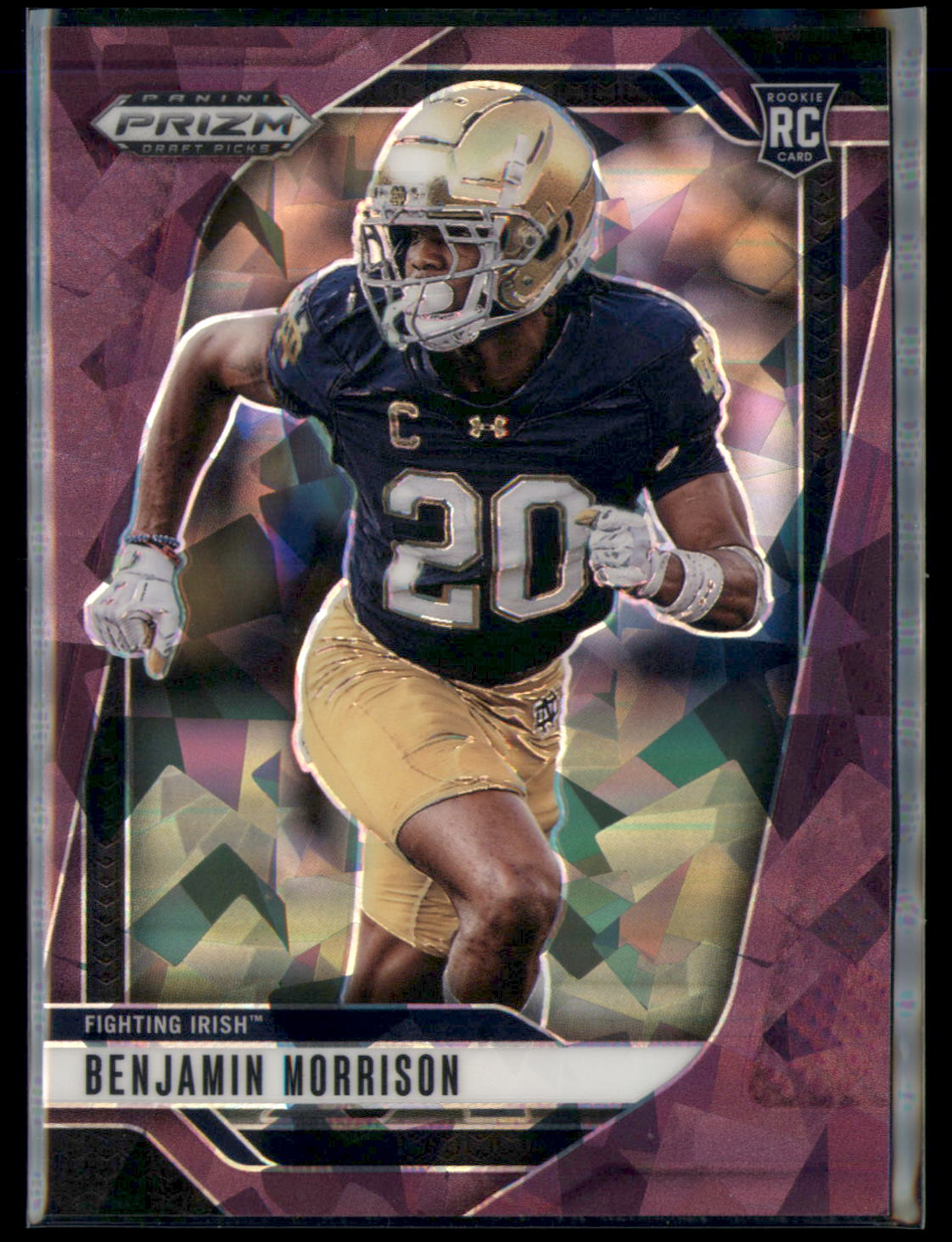 2025 Panini Prizm Draft Picks #75 Benjamin Morrison Prizms Purple Ice #/199