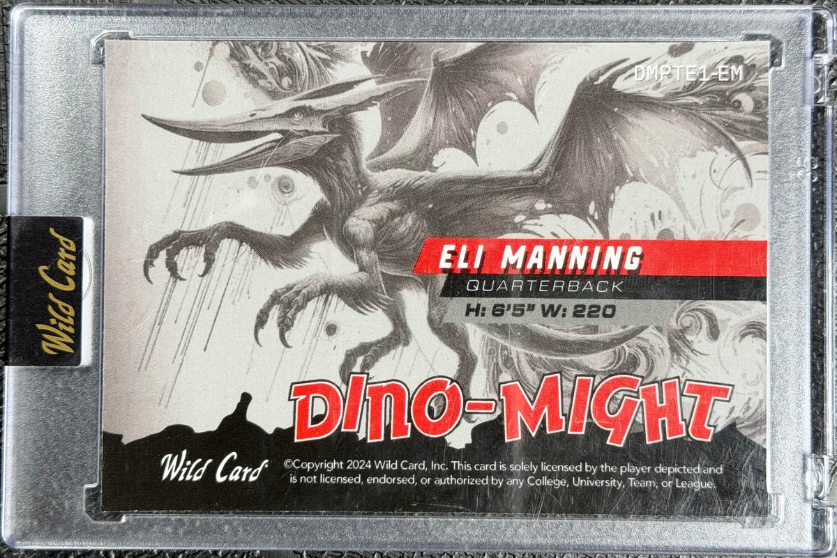 2024 Wild Card Alumination Dino-Might Football Pteradactyl Eli Manning #/10