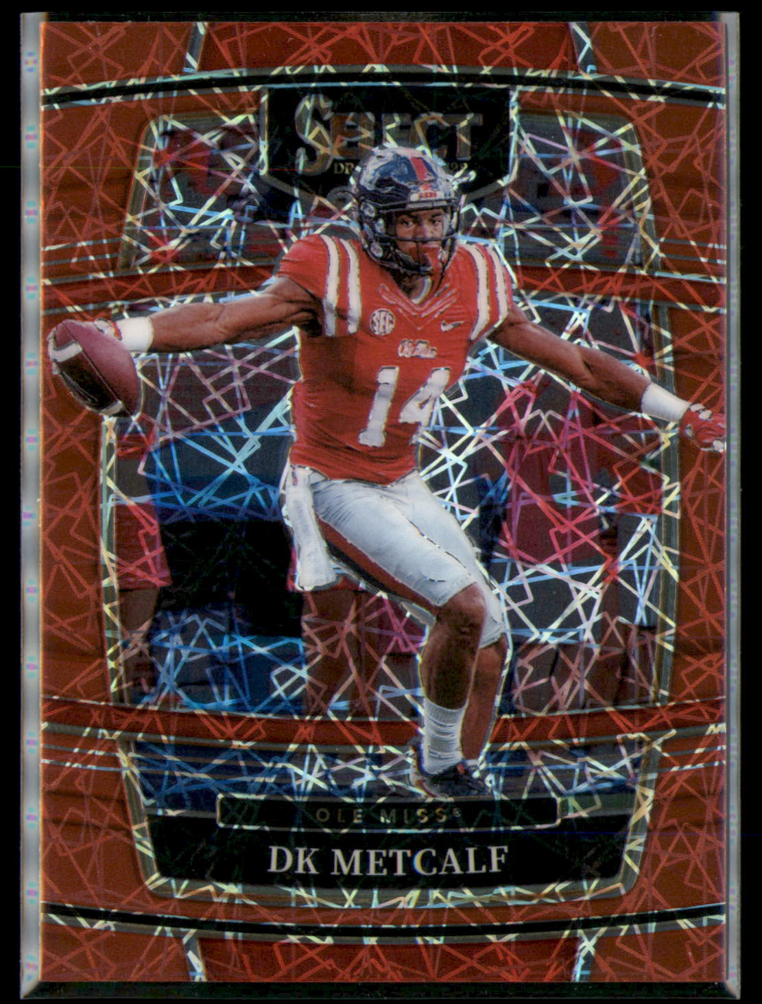 2022 Panini Select Draft Picks #50 DK Metcalf Red Lazer Prizm