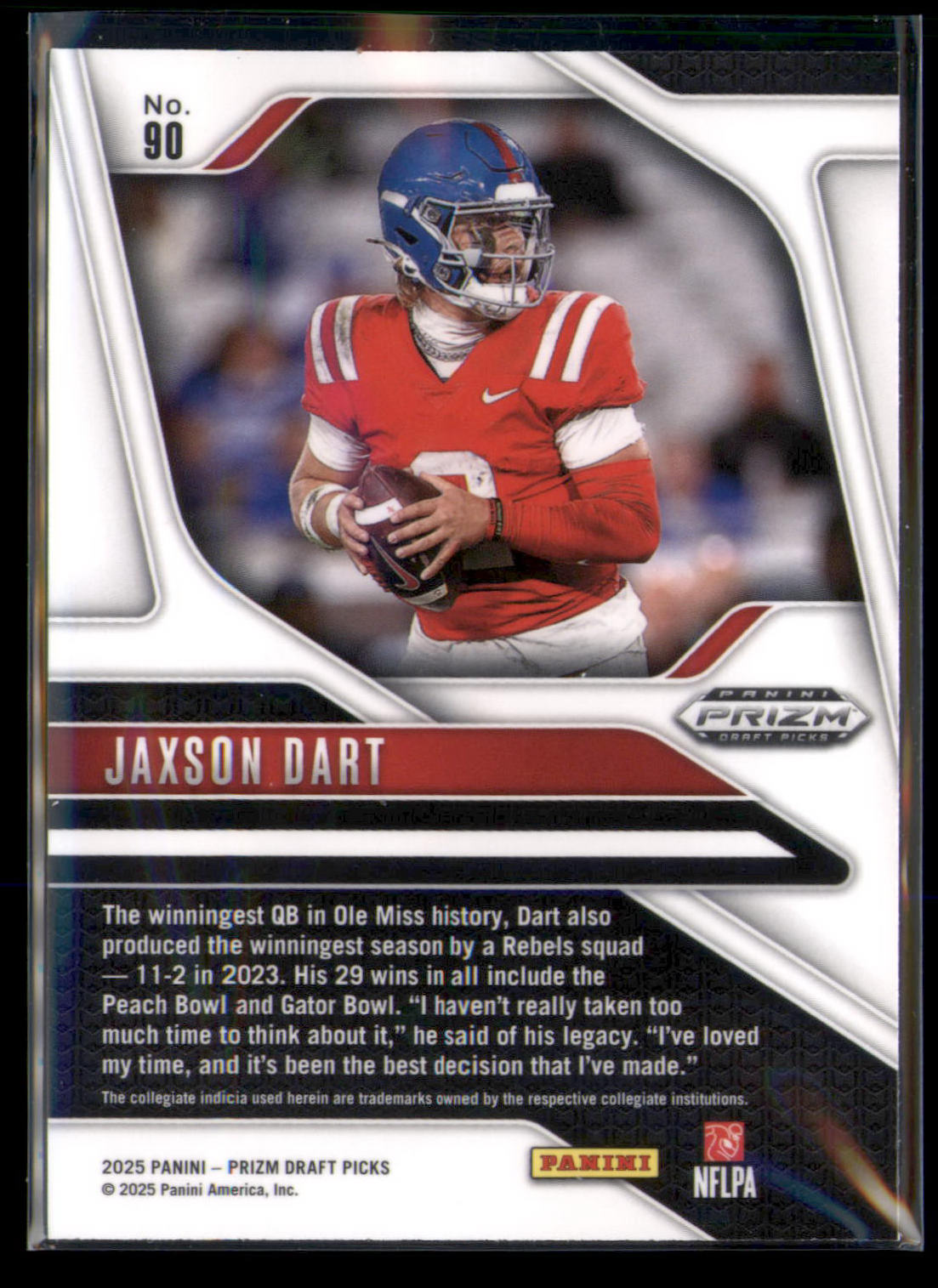 2025 Panini Prizm Draft Picks #90 Jaxson Dart Prizms Silver