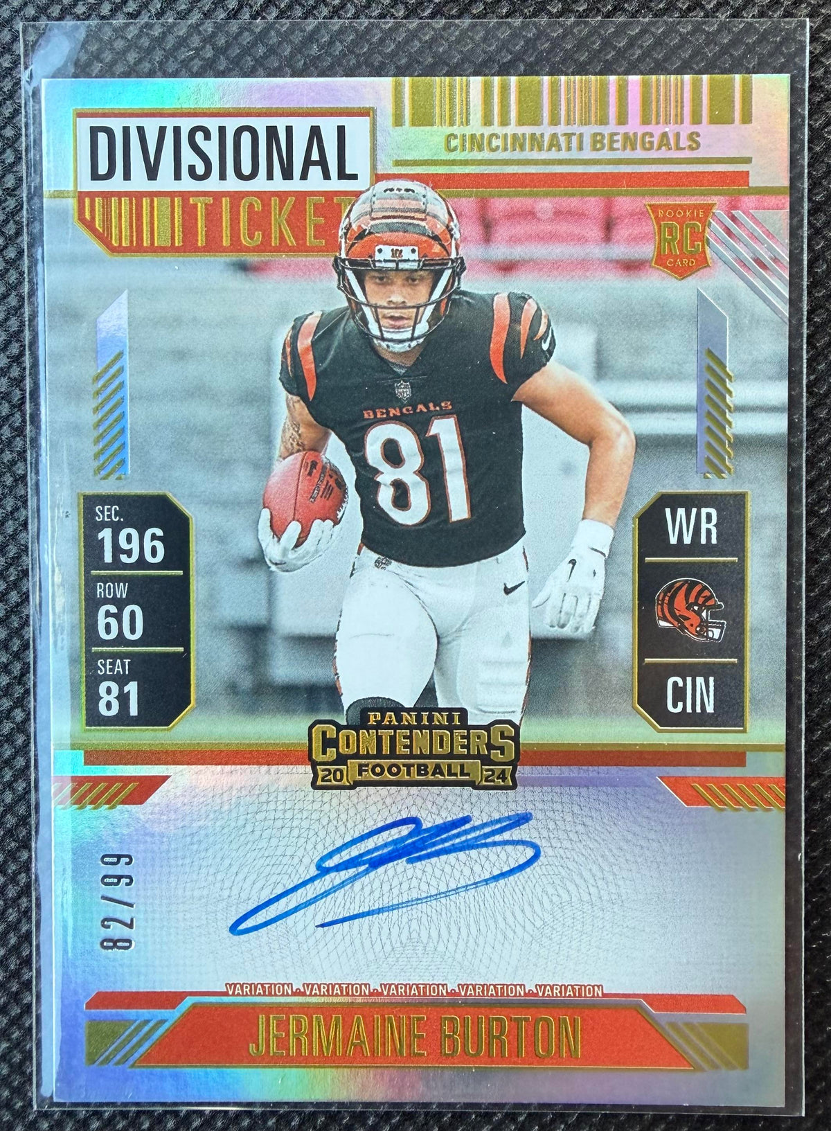 2024 Panini Contenders #135 Jermaine Burton Divisional Ticket #/99