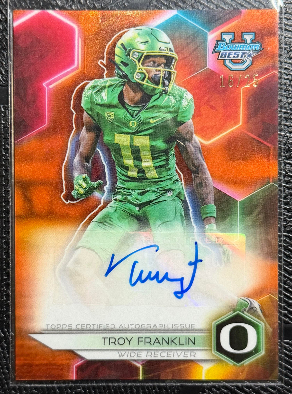 2023 Bowman University Best #BOA-TF Troy Franklin Best of 2023 Autographs #/25