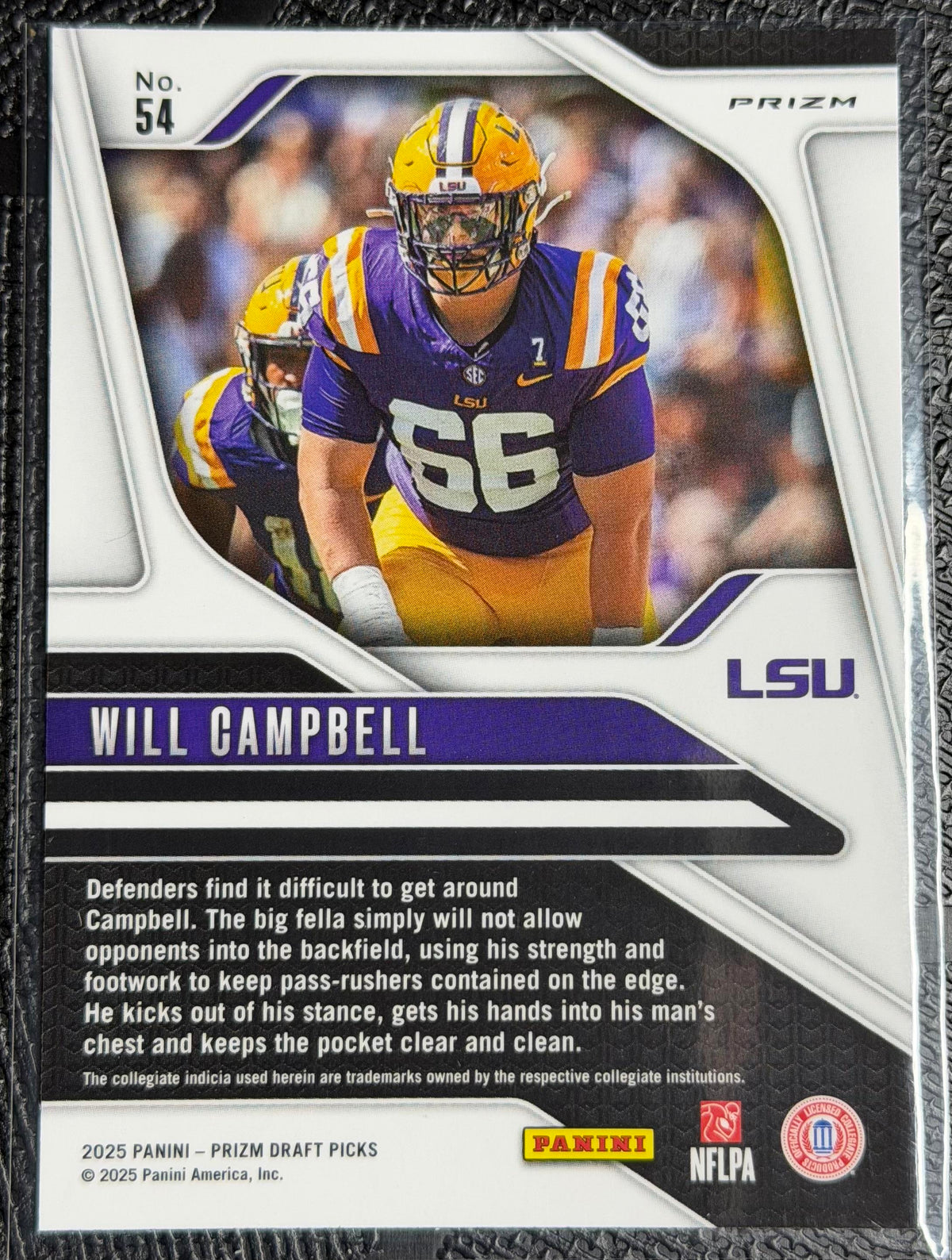 2025 Panini Prizm Draft Picks #54 Will Campbell Prizms Silver