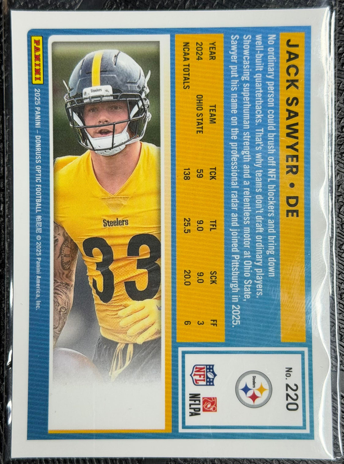 2025 Donruss Optic #220 Jack Sawyer