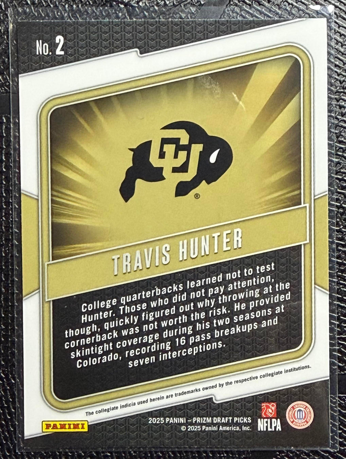 2025 Panini Prizm Draft Picks #2 Travis Hunter Hype