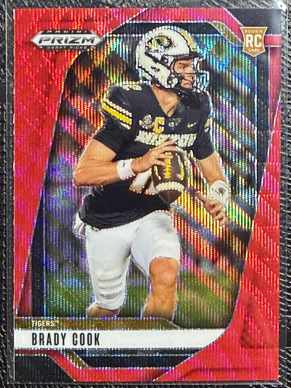 2025 Panini Prizm Draft Picks #70 Brady Cook Prizms Ruby Wave