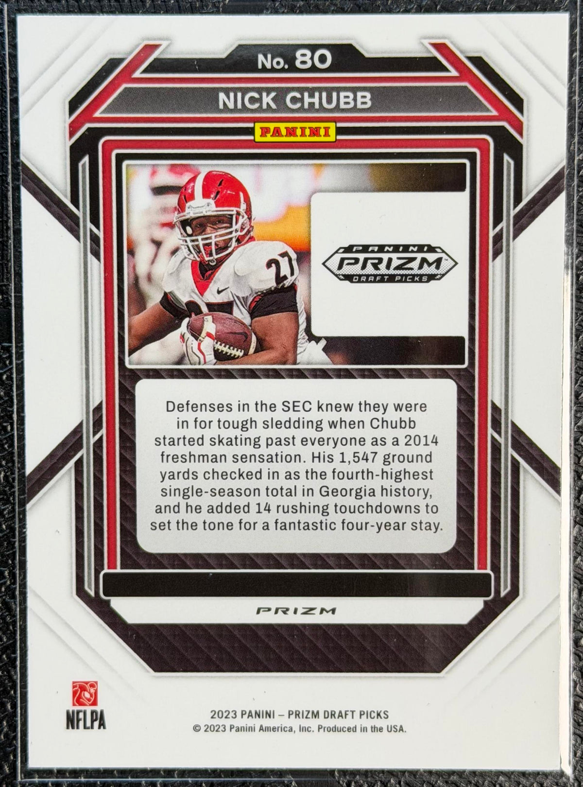 2023 Panini Prizm Draft Picks #80 Nick Chubb Prizms Gold Ice