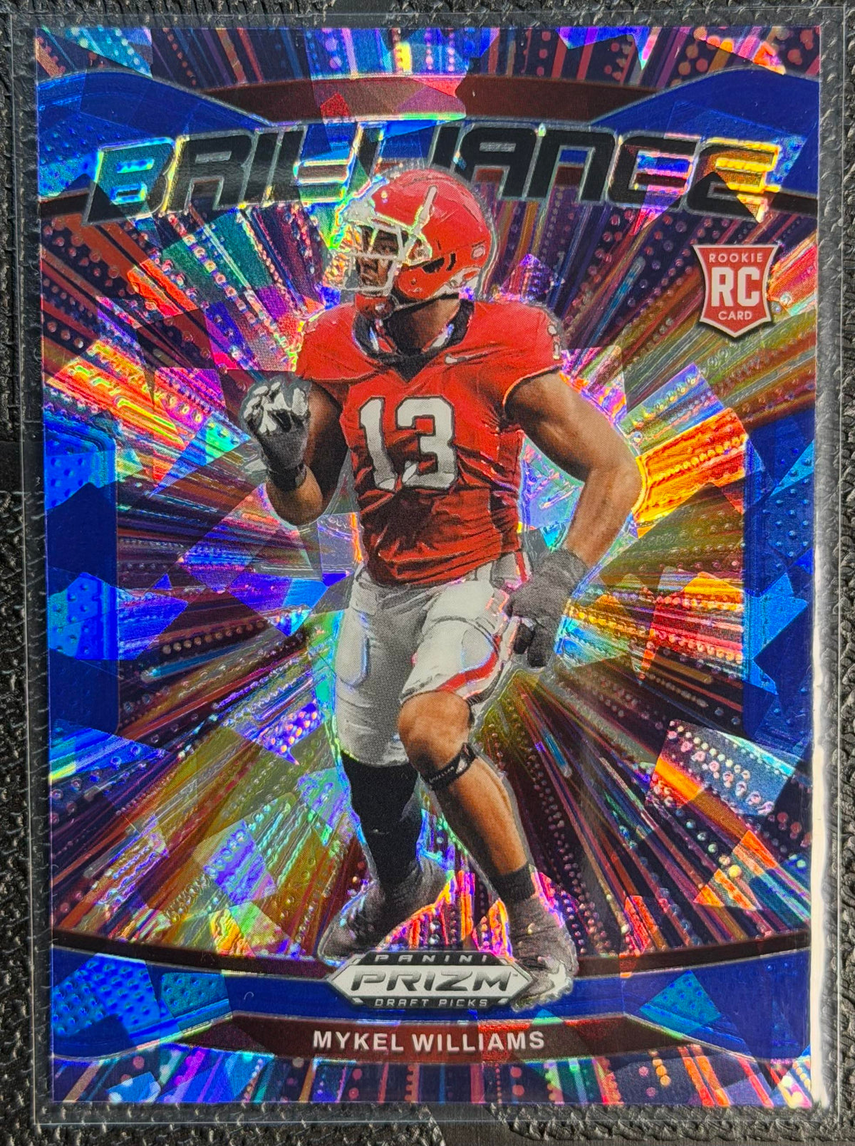 2025 Panini Prizm Draft Picks #13 Mykel Williams Brilliance Blue Ice #/149