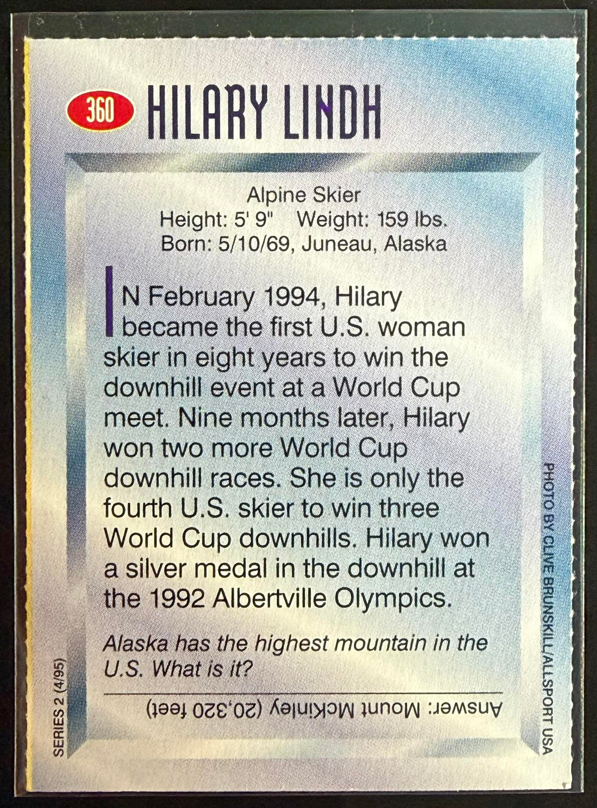 1995 Sports Illustrated for Kids #360 Hilary Lindh
