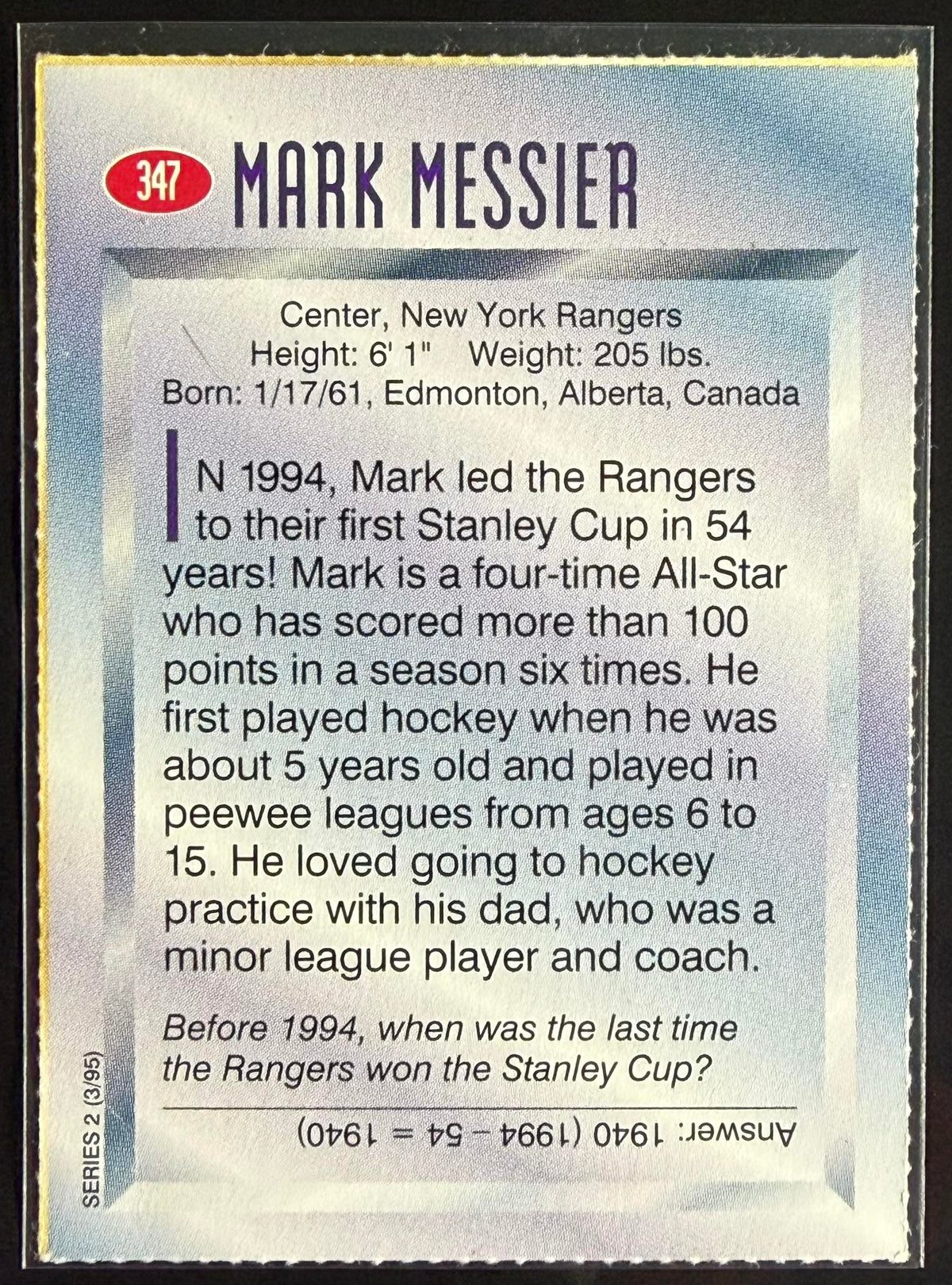 1995 Sports Illustrated for Kids #347 Mark Messier