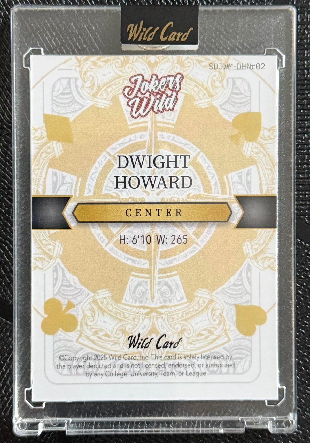 2025 Wild Card Jokers Wild Multi-sport  Jokers 1 of 1 Dwight Howard