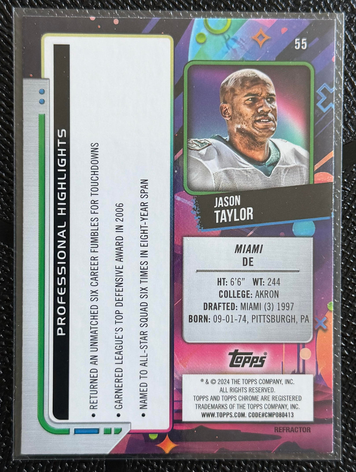2024 Topps Chrome Cosmic #55 Jason Taylor