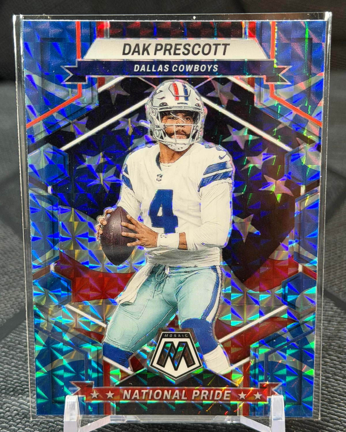 2023 Panini Mosaic #259 Dak Prescott Reactive Blue Mosaic