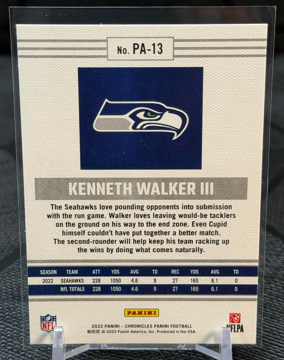 2022 Panini Chronicles #PA-13 Kenneth Walker III Panini