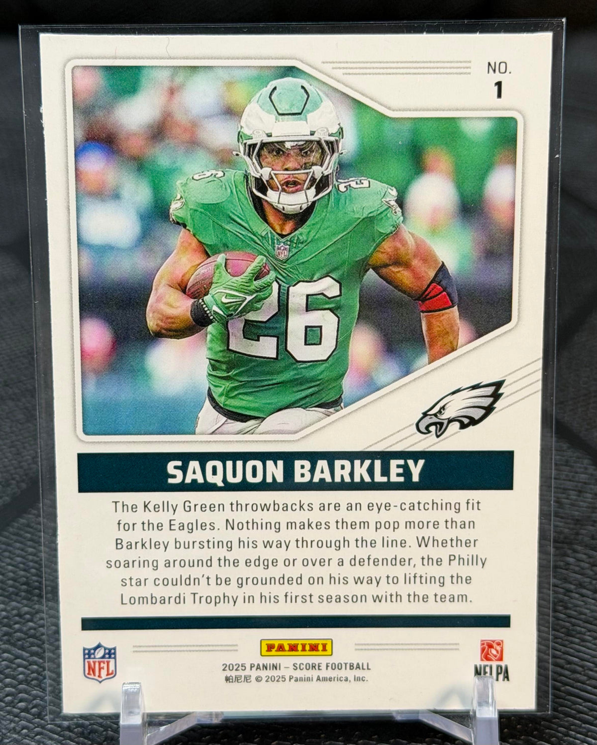 2025 Score #1 Saquon Barkley Throwbacks