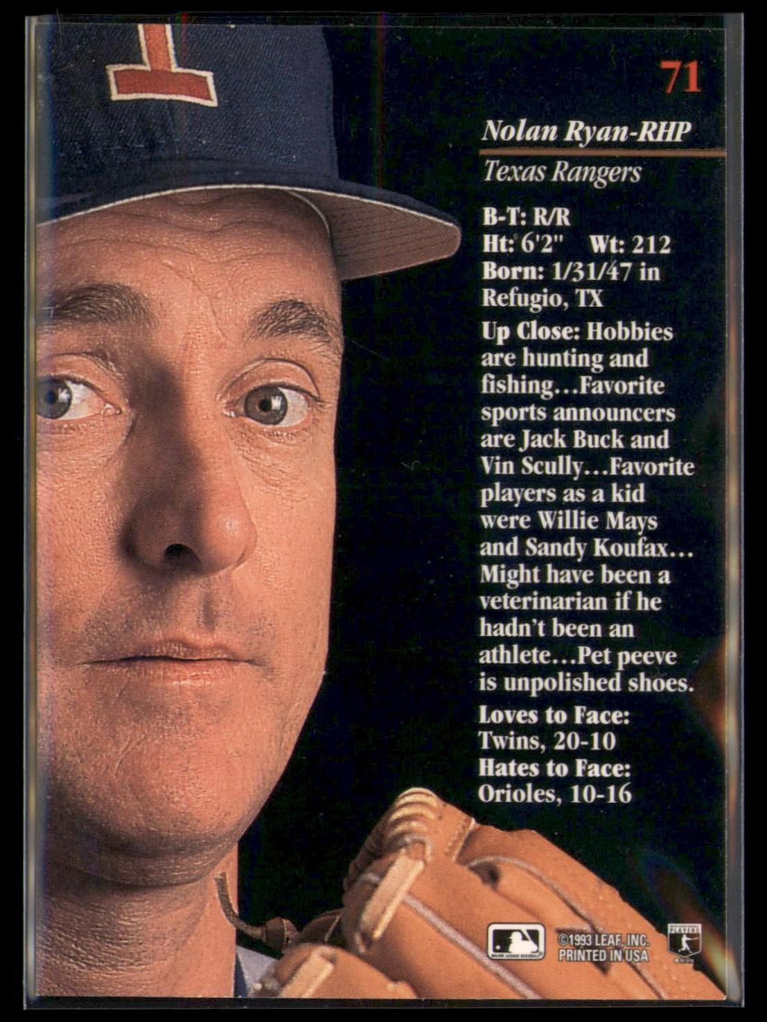 1993 Studio #71 Nolan Ryan