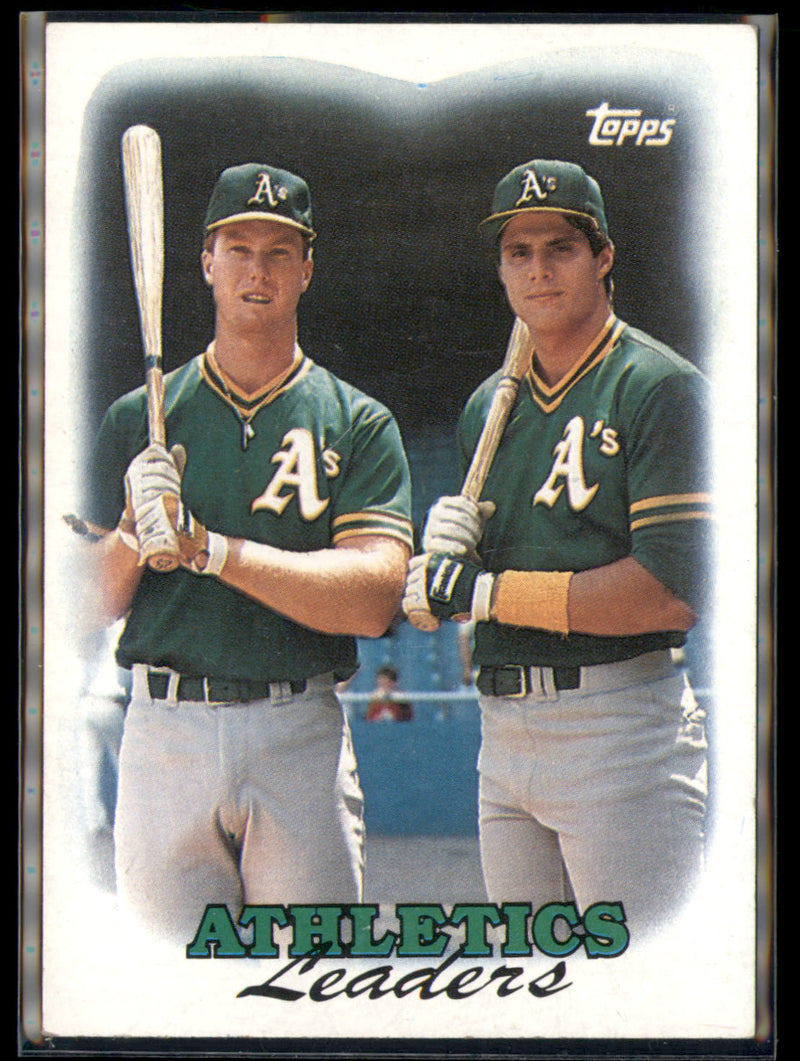 1988 Topps #759 Athletics Leaders