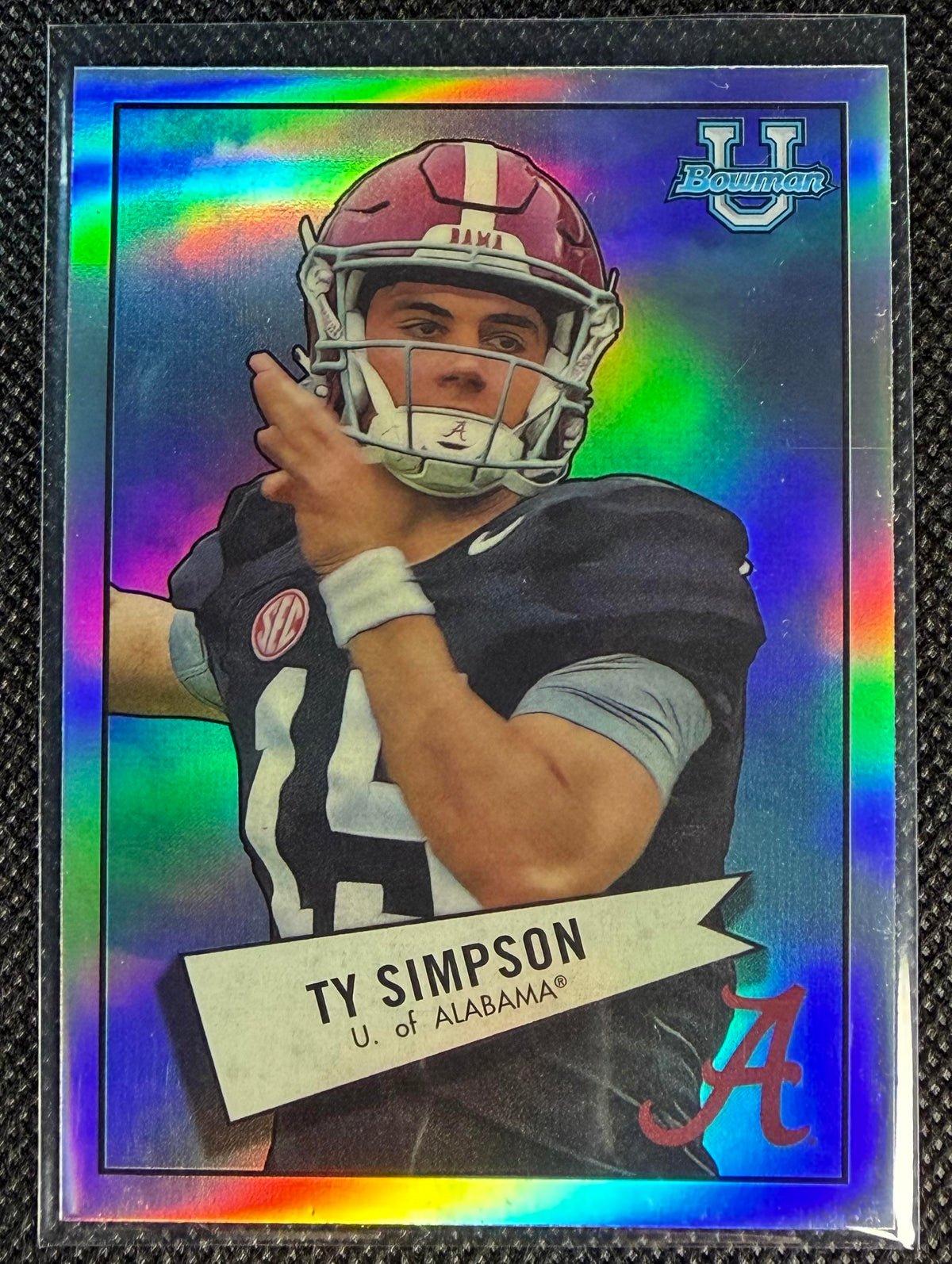 2022 Bowman University Chrome #52BF-27 Ty Simpson 1952 Bowman Refractor