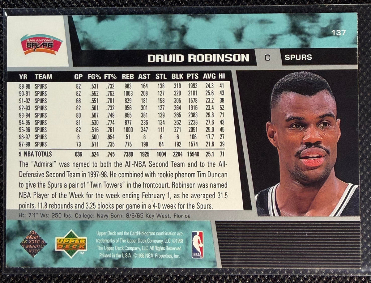 1998-99 Upper Deck #137 David Robinson