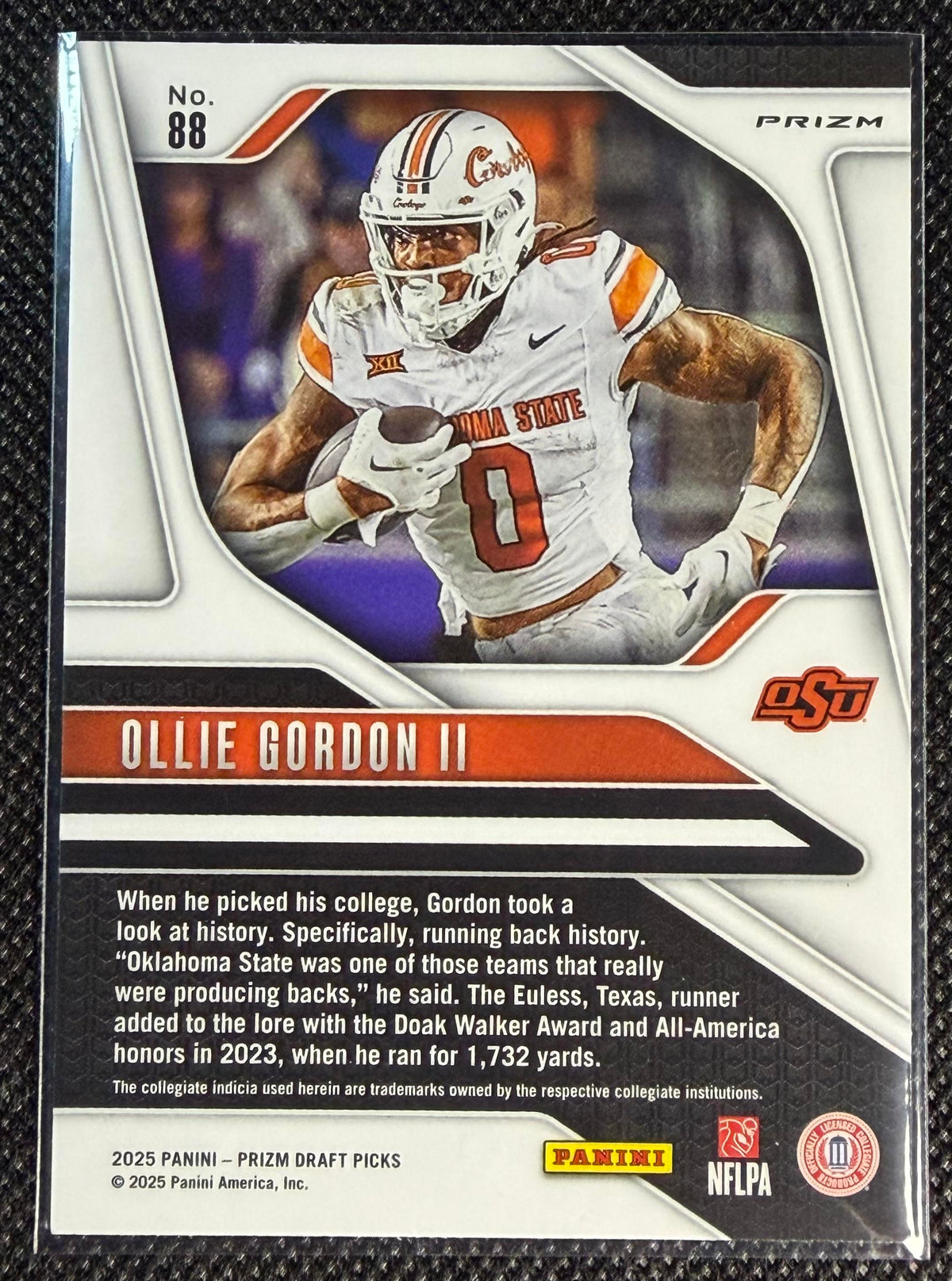 2025 Panini Prizm Draft Picks #88 Ollie Gordon II Prizms Silver