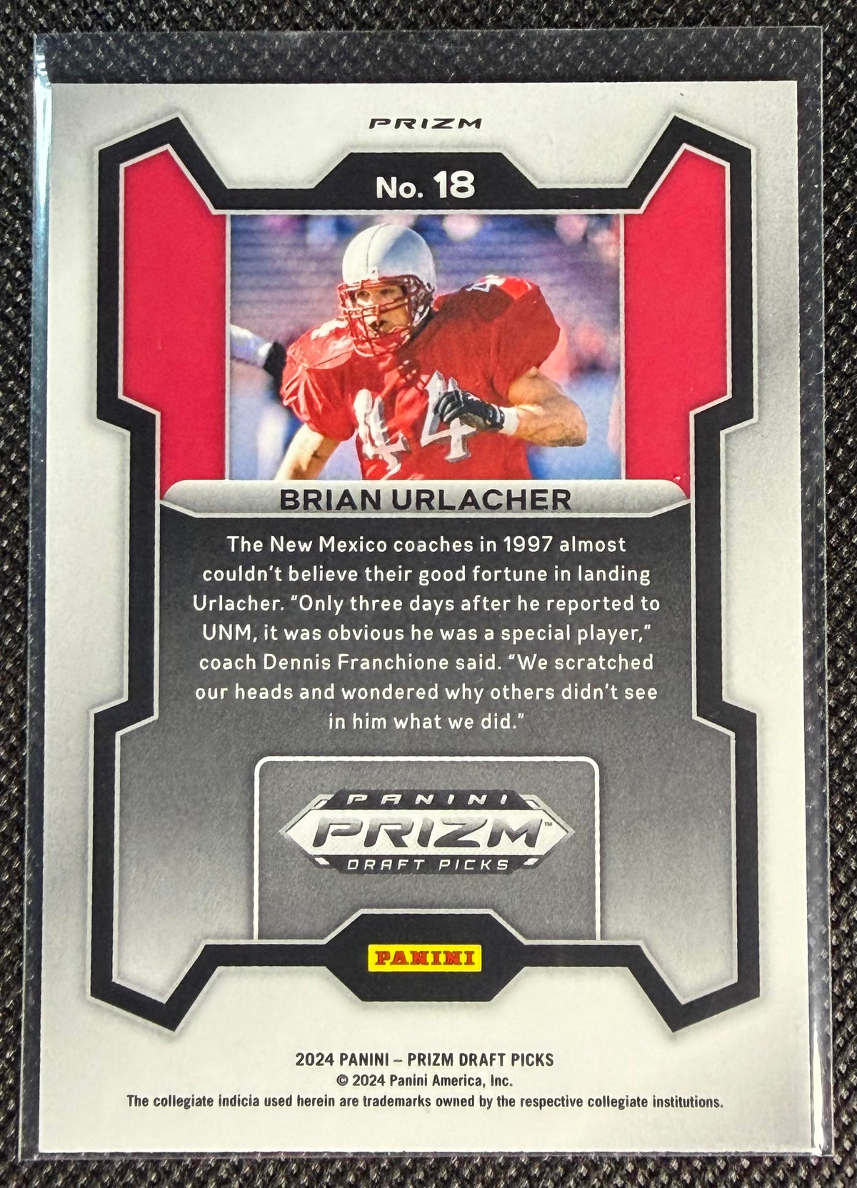 2024 Panini Prizm Draft Picks #18 Brian Urlacher Red Ice