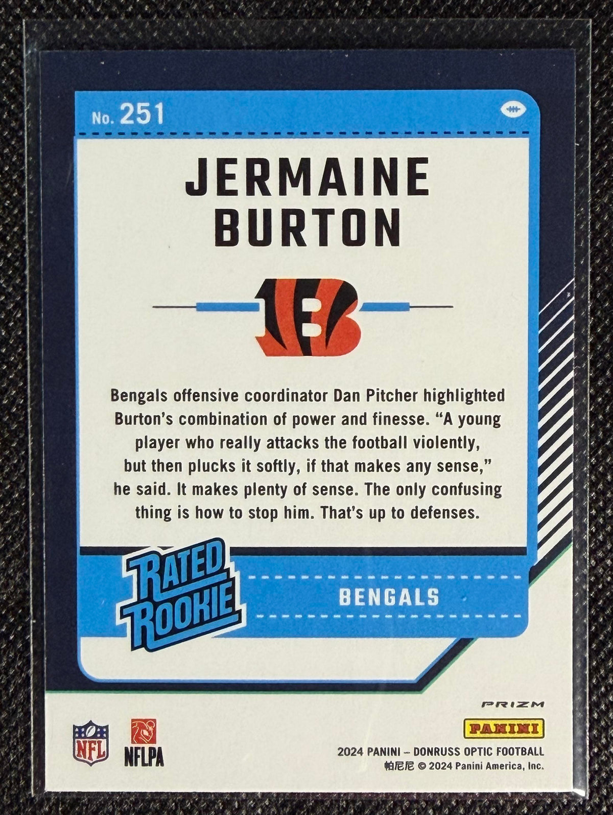 2024 Donruss Optic #251 Jermaine Burton Red Hyper