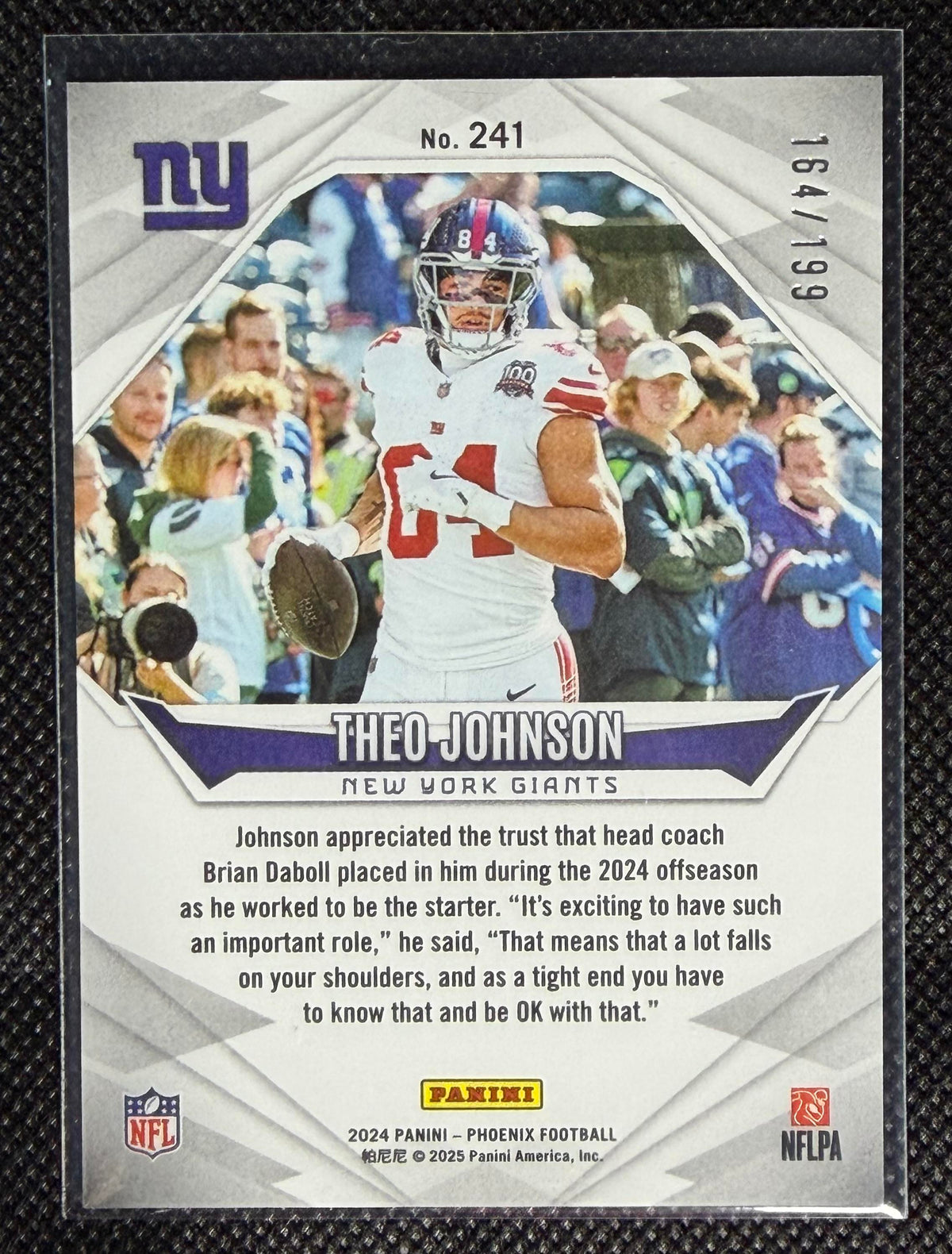 2024 Panini Phoenix #241 Theo Johnson
