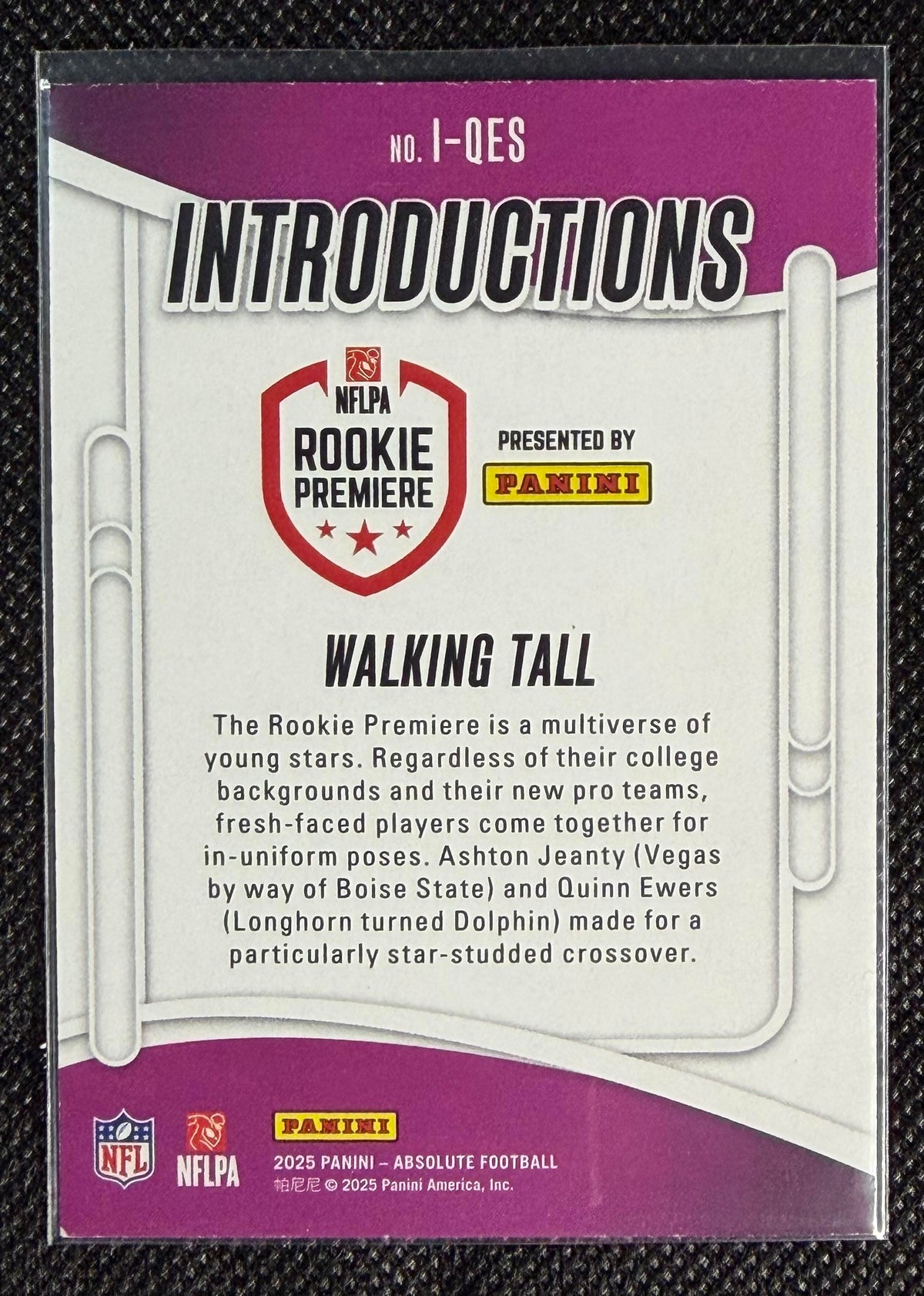2025 Panini Absolute #I-QES Walking Tall Introductions