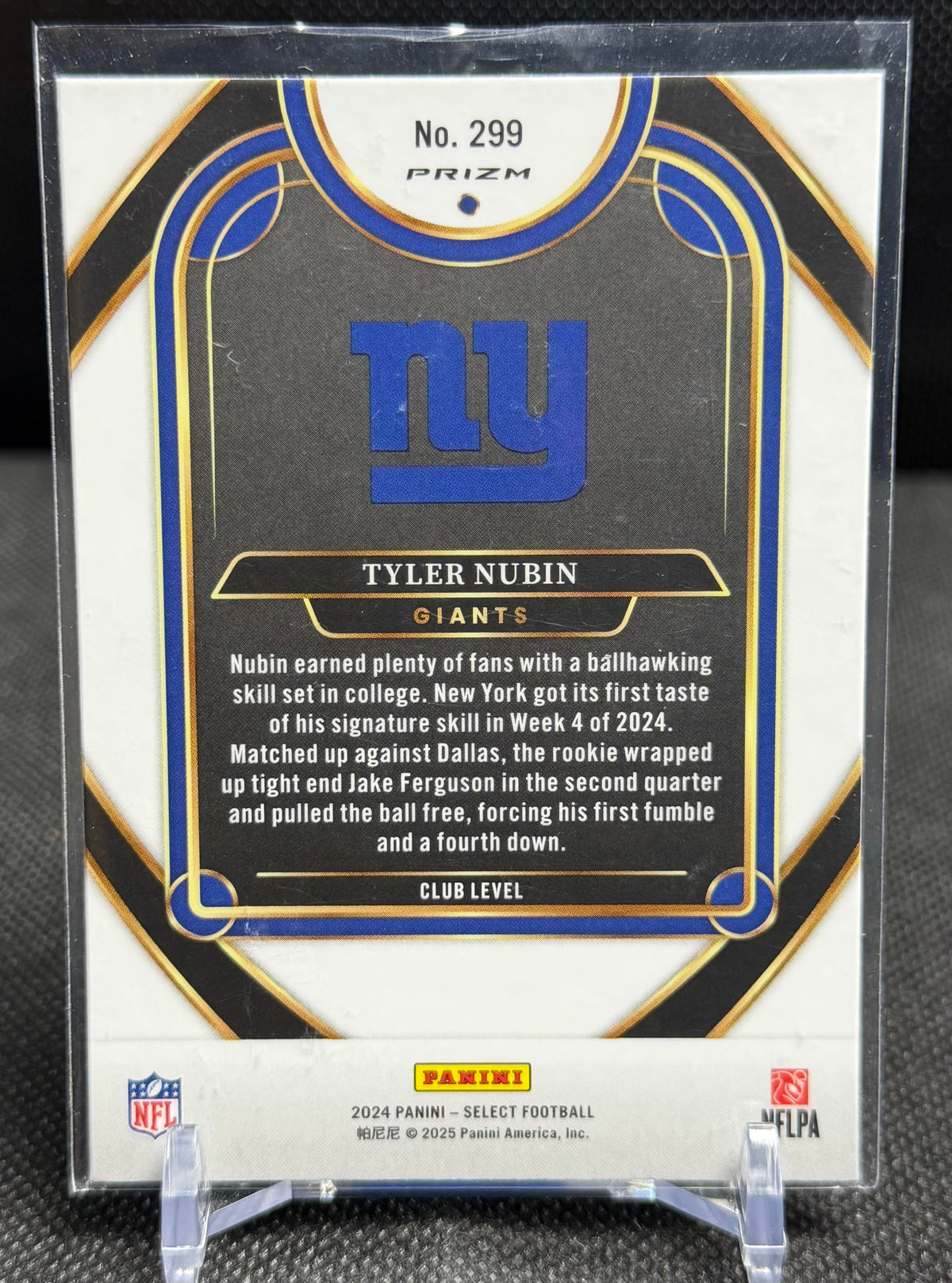 2024 Panini Select #299 Tyler Nubin Silver Prizm