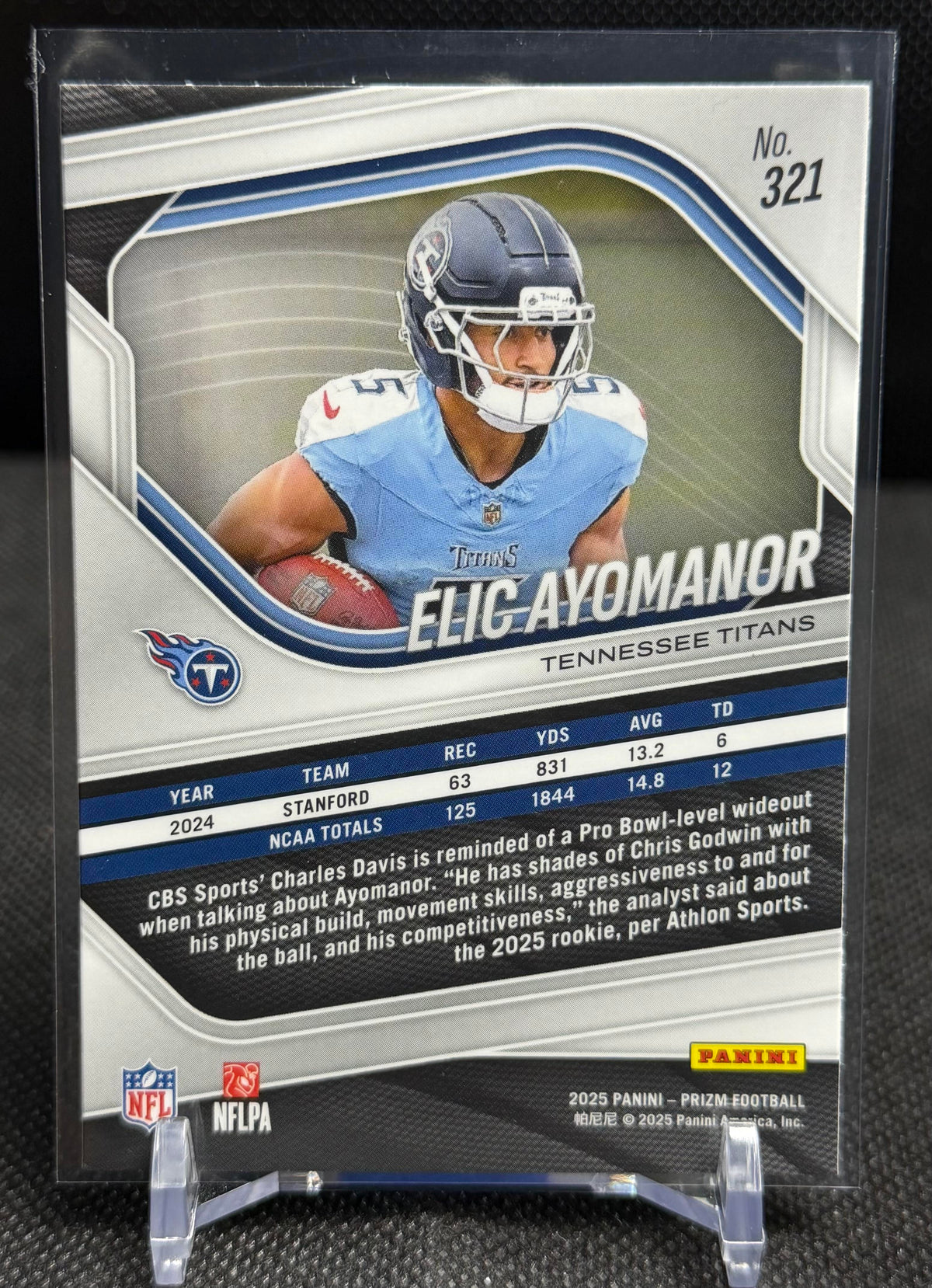 2025 Panini Prizm #321 Elic Ayomanor