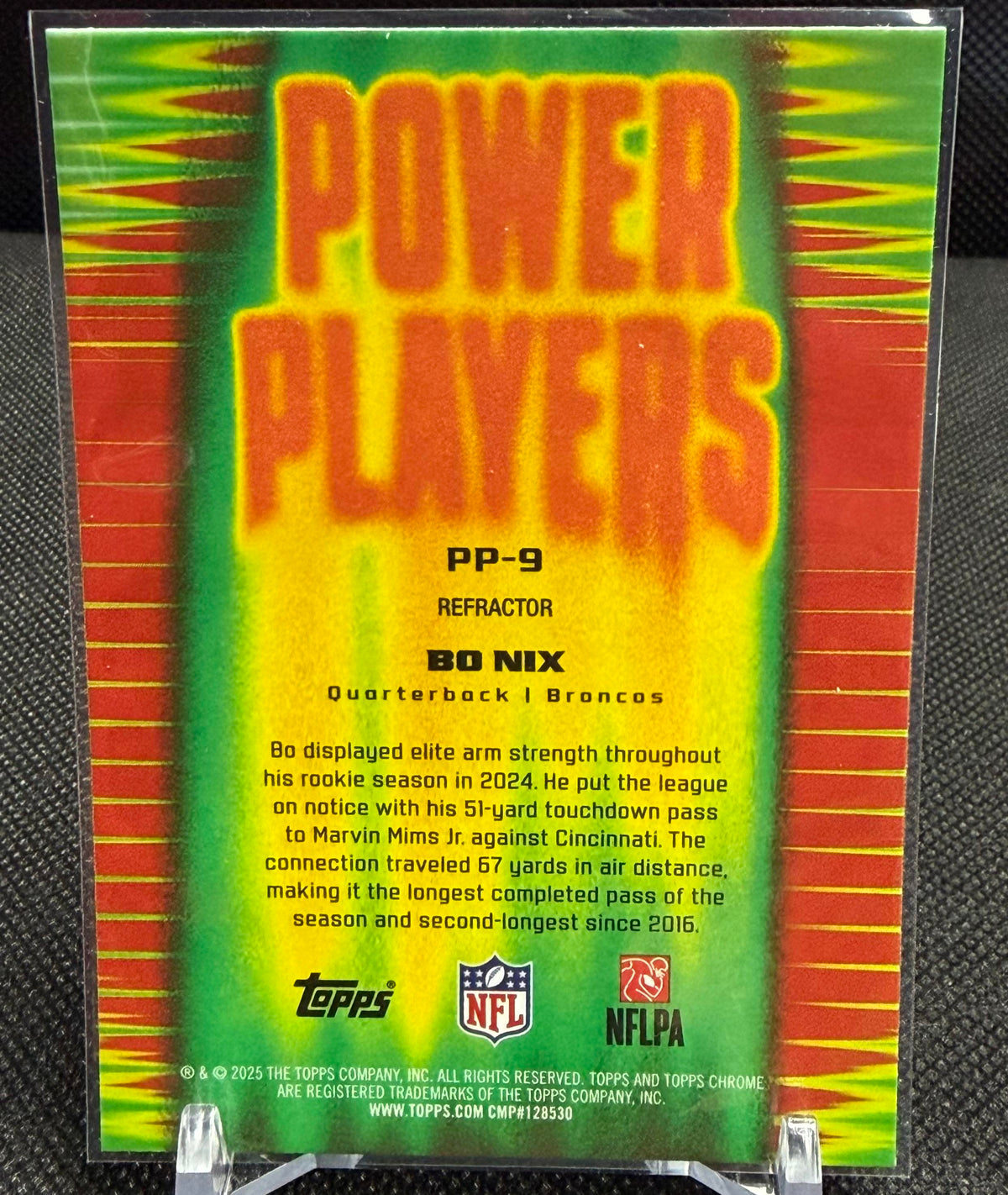 2025 Topps Chrome #PP-9 Bo Nix Power Players