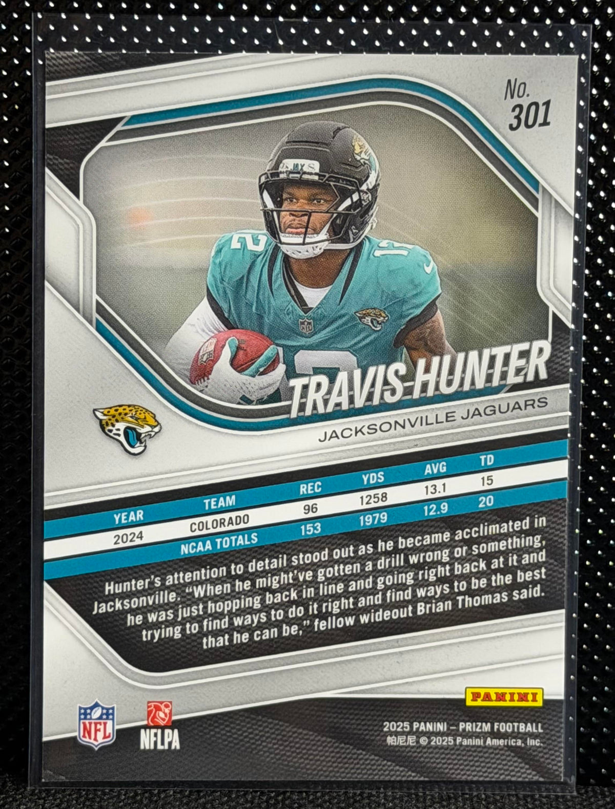2025 Panini Prizm #301 Travis Hunter