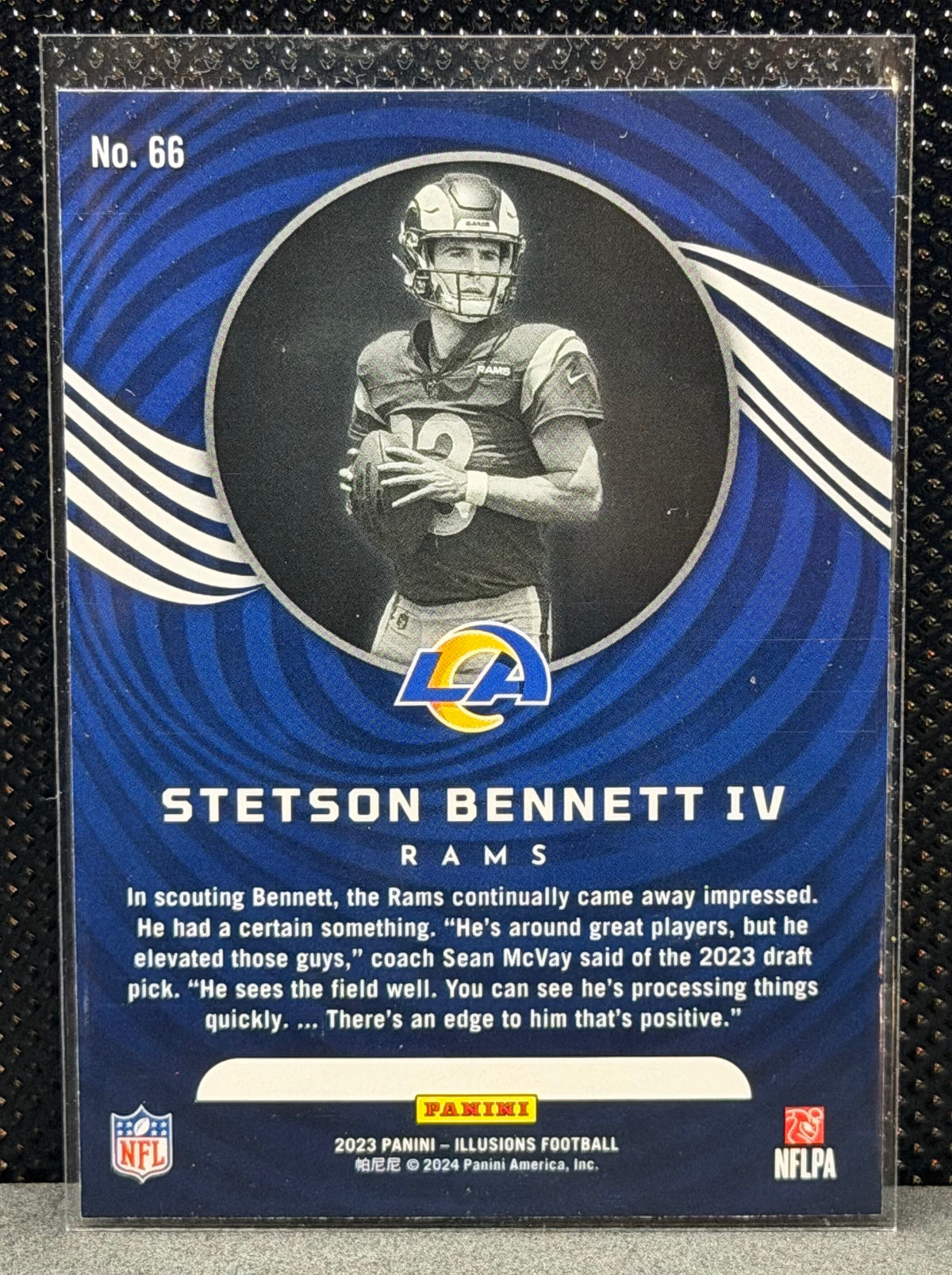 2023 Panini Illusions #66 Stetson Bennett IV Emerald Trophy Collection