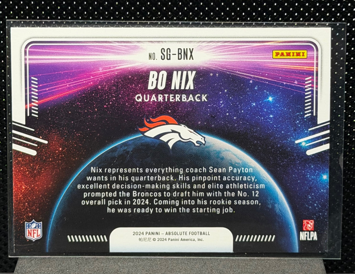 2024 Panini Absolute #SG-BNX Bo Nix Star Gazing