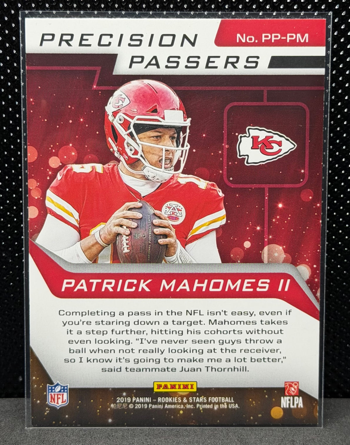 2019 Panini Rookies & Stars #PP-PM Patrick Mahomes II Precision Passers