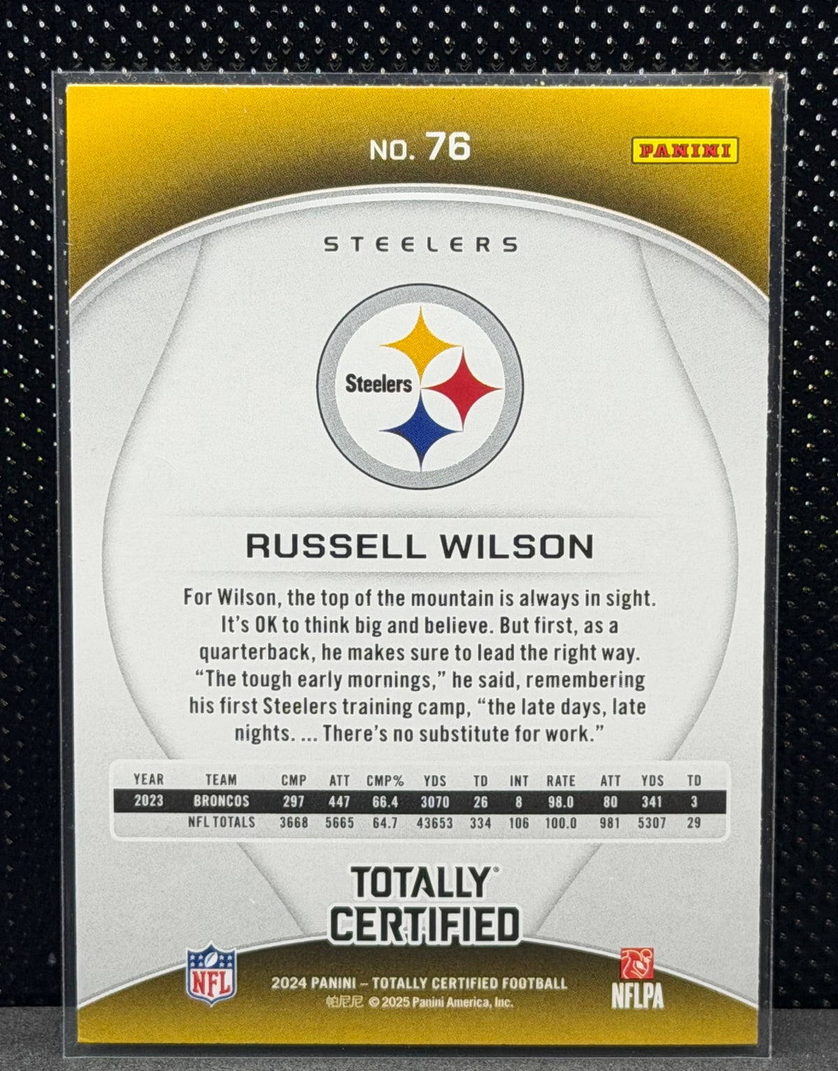 2024 Panini Totally Certified #76 Russell Wilson