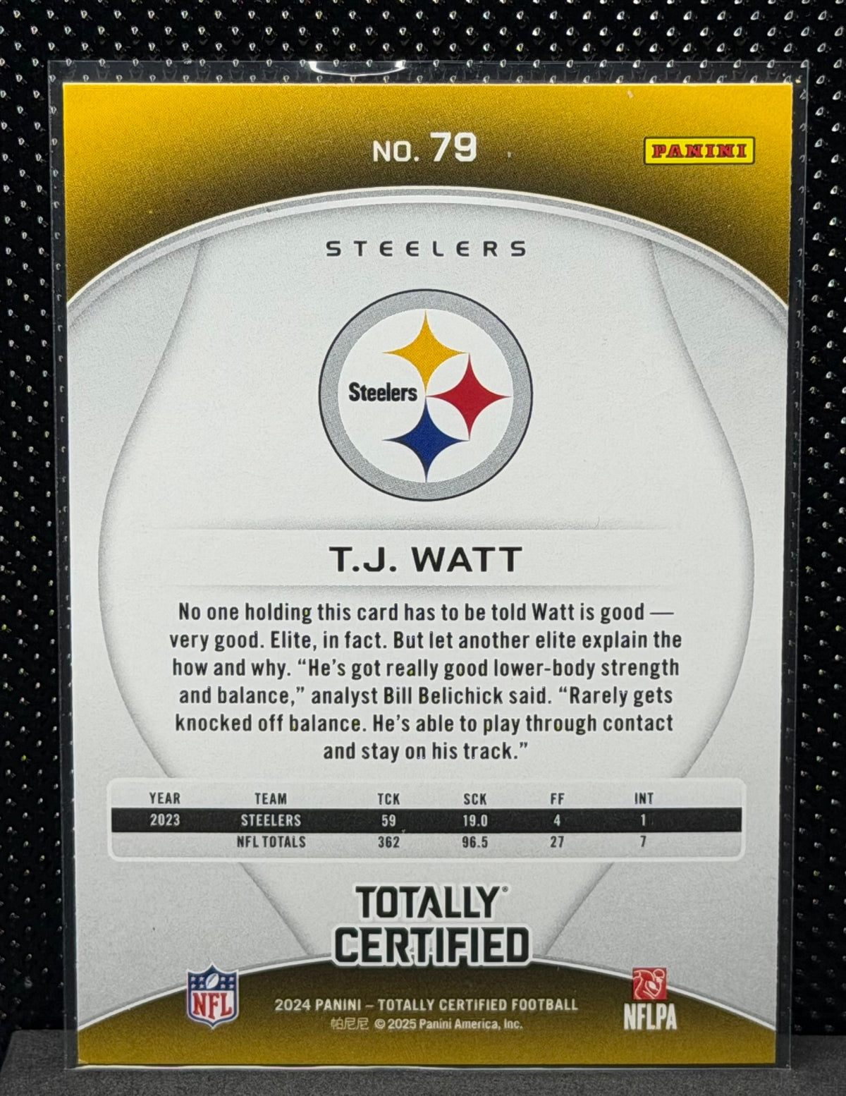 2024 Panini Totally Certified #79 T.J. Watt