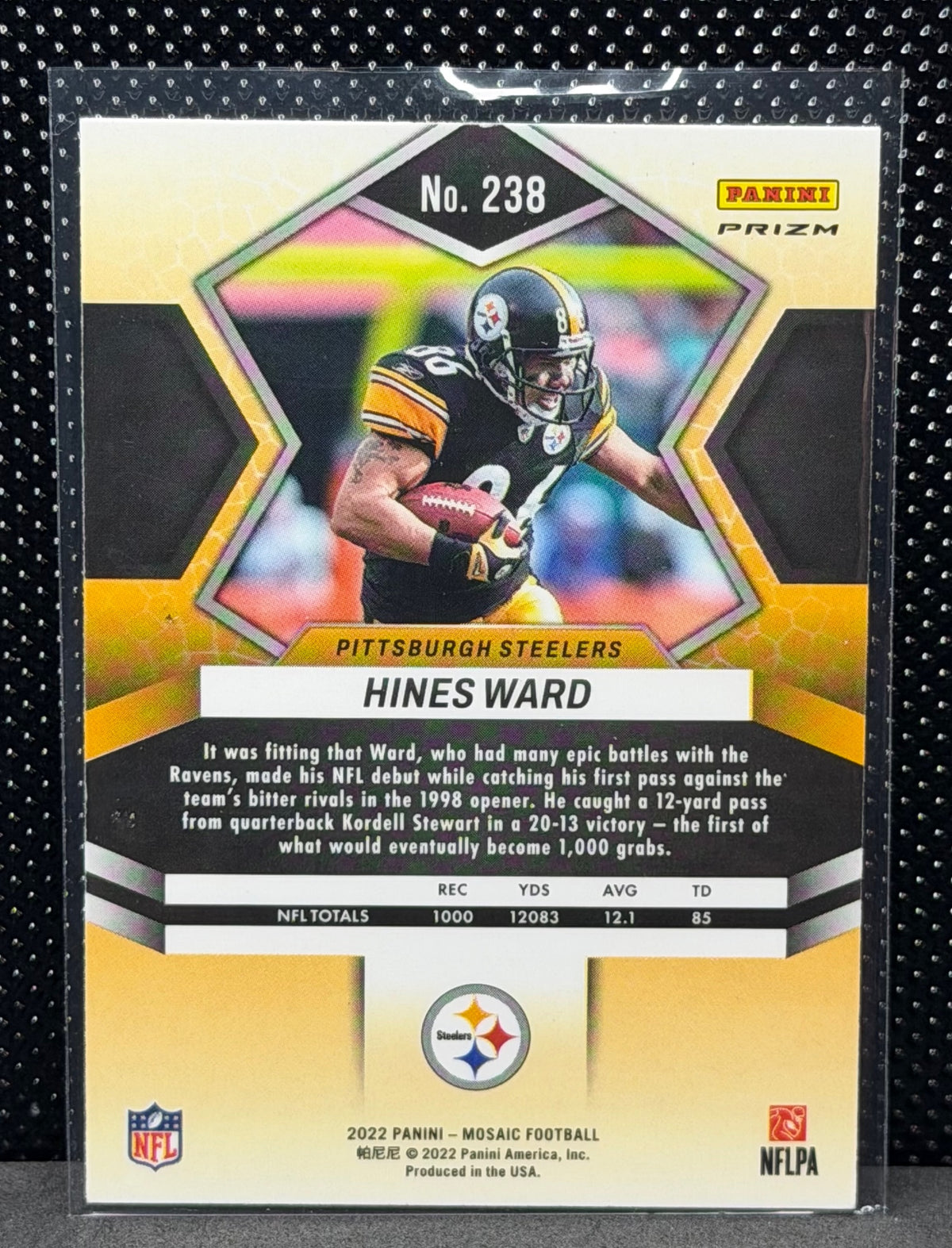 2022 Panini Mosaic #238 Hines Ward Mosaic Camo Pink