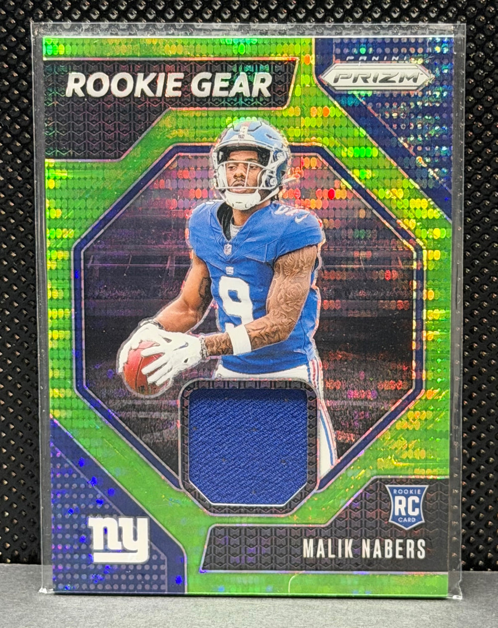 2024 Panini Prizm #RG-MNS Malik Nabers Rookie Gear Pink