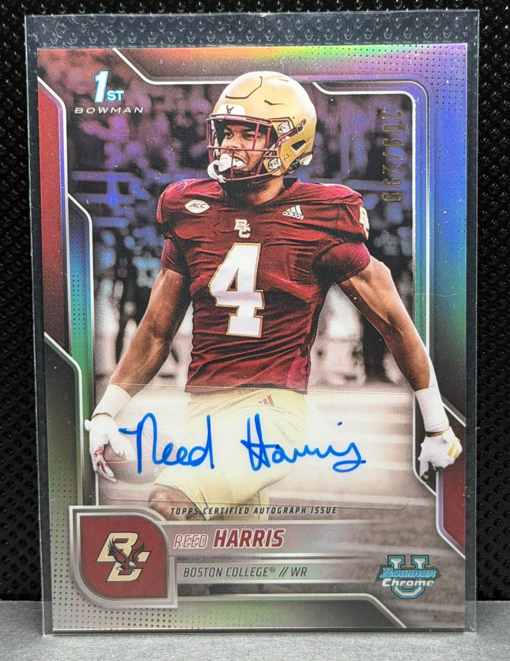 2025 Bowman University Chrome Reed Harris Prospect Auto Refractor #/299