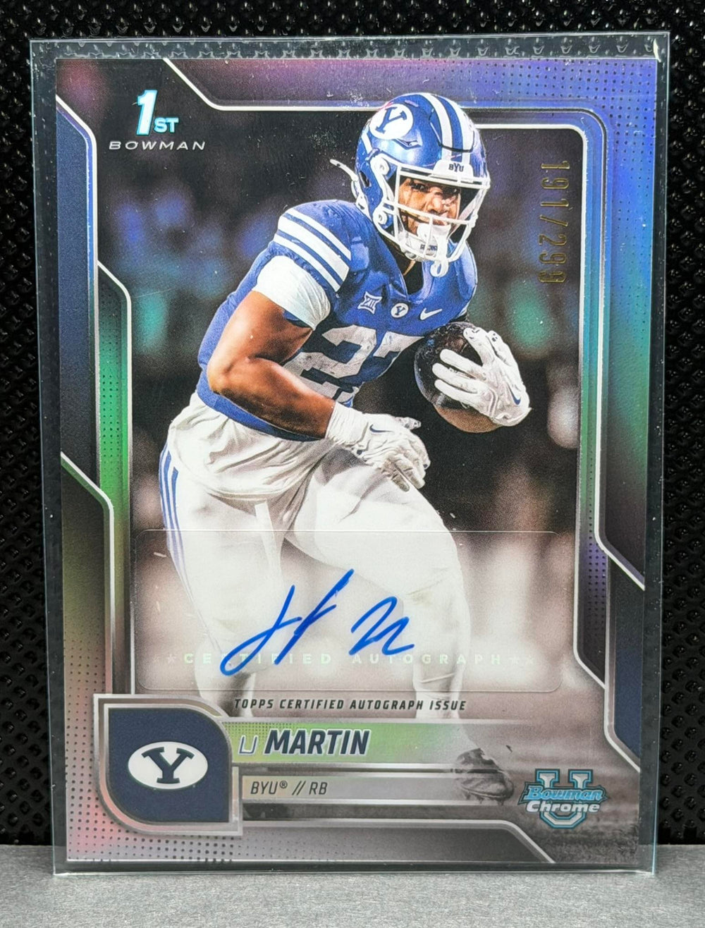 2025 Bowman University Chrome LJ Martin Prospect Auto Refractor #/299