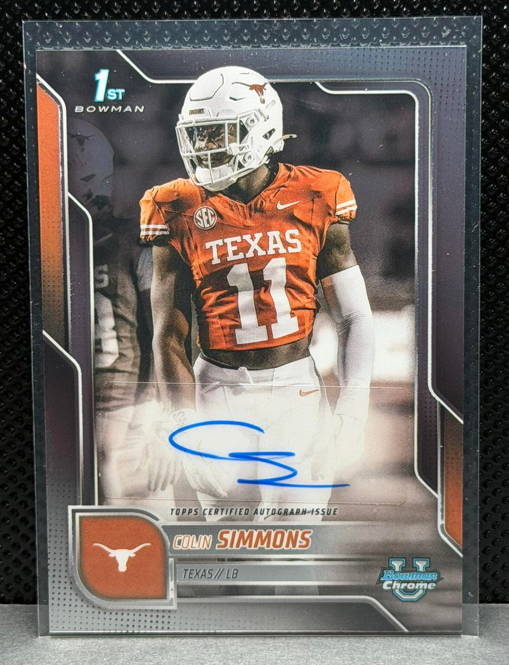 2025 Bowman University Chrome #BCA-CS Colin Simmons Prospect Autographs